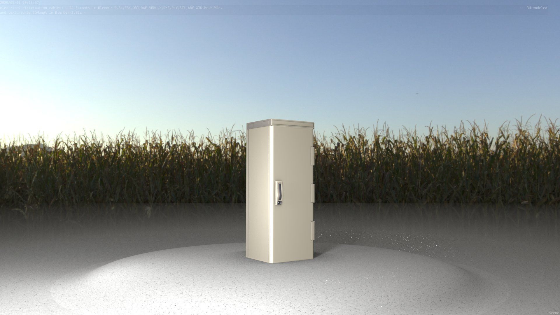 Electrical Distribution Cabinet 32 Low-poly 3D model_58