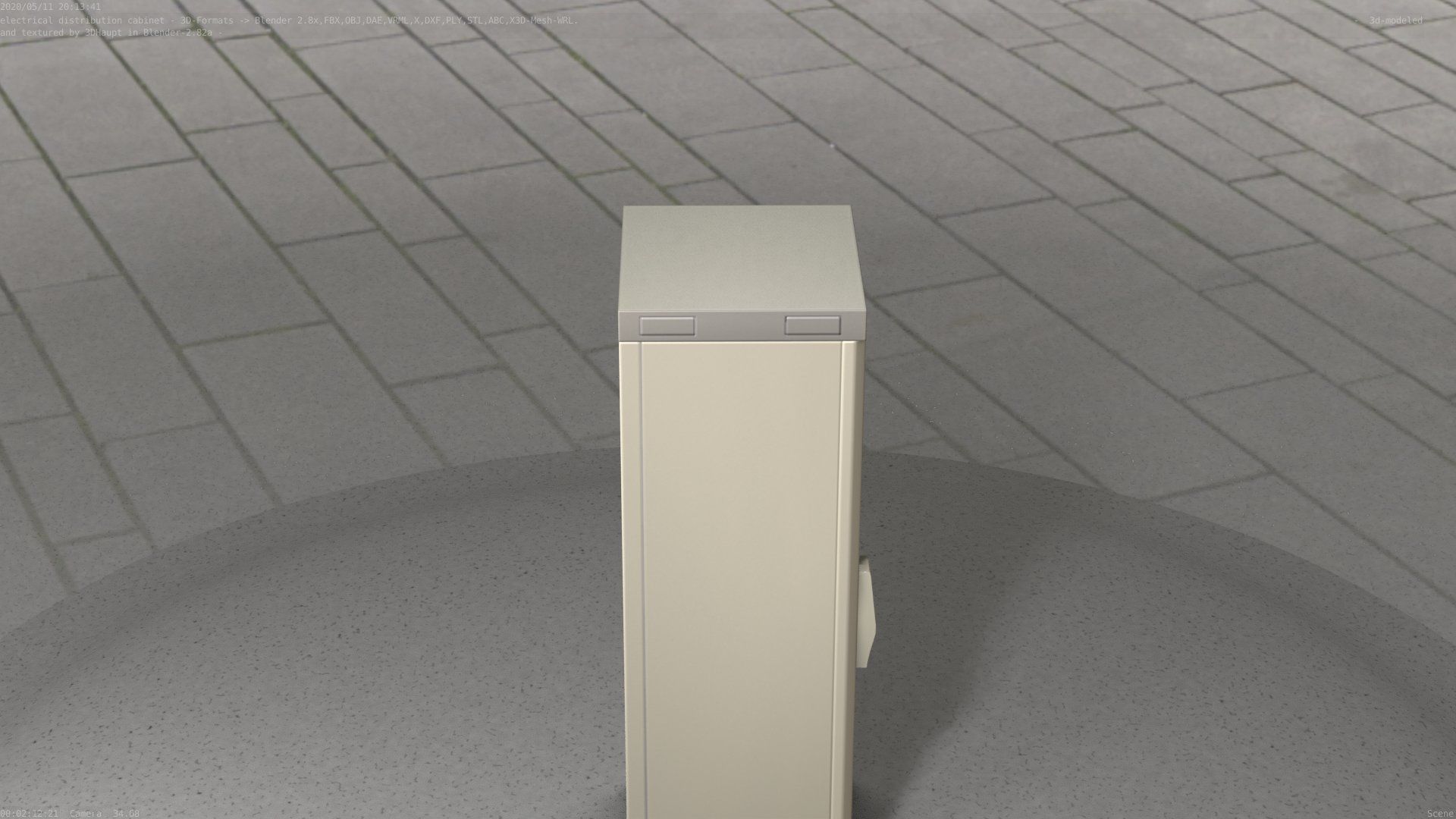 Electrical Distribution Cabinet 32 Low-poly 3D model_90