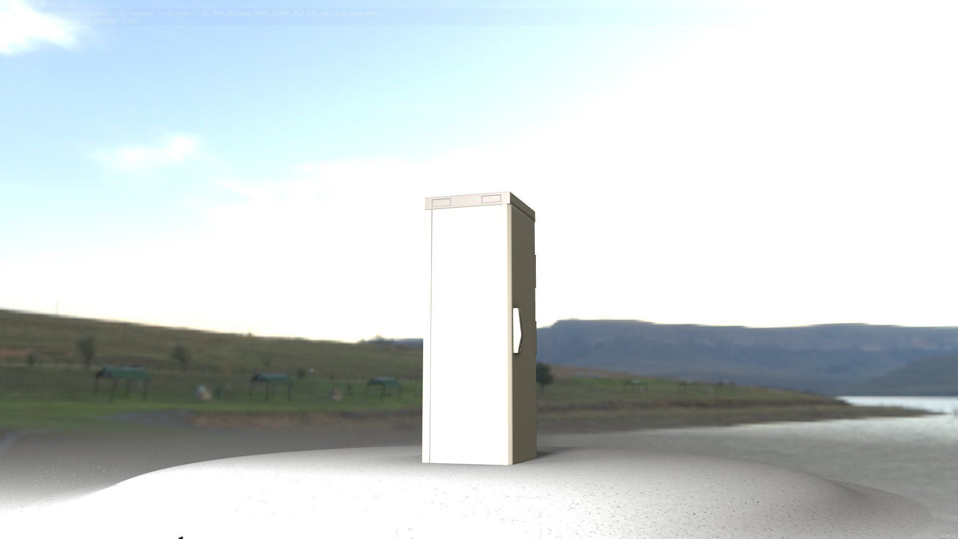 Electrical Distribution Cabinet 32 Low-poly 3D model_78