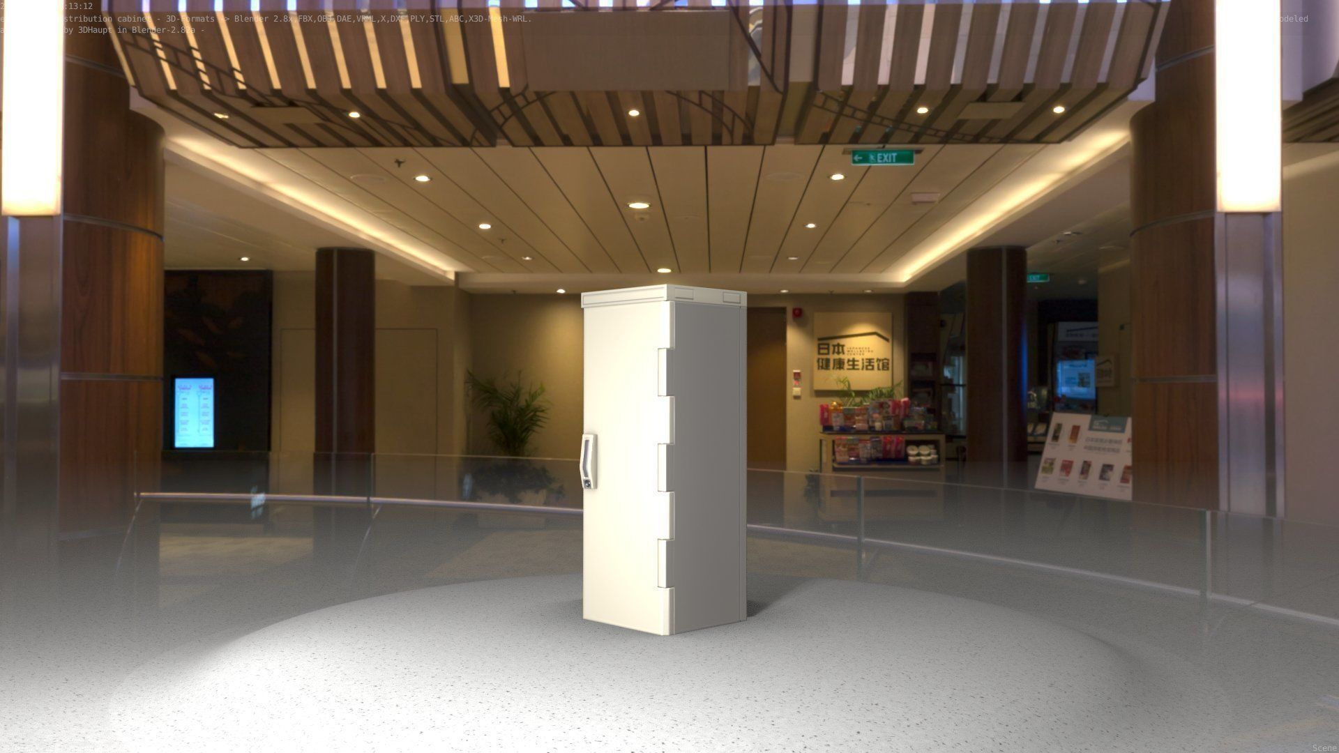 Electrical Distribution Cabinet 32 Low-poly 3D model_63