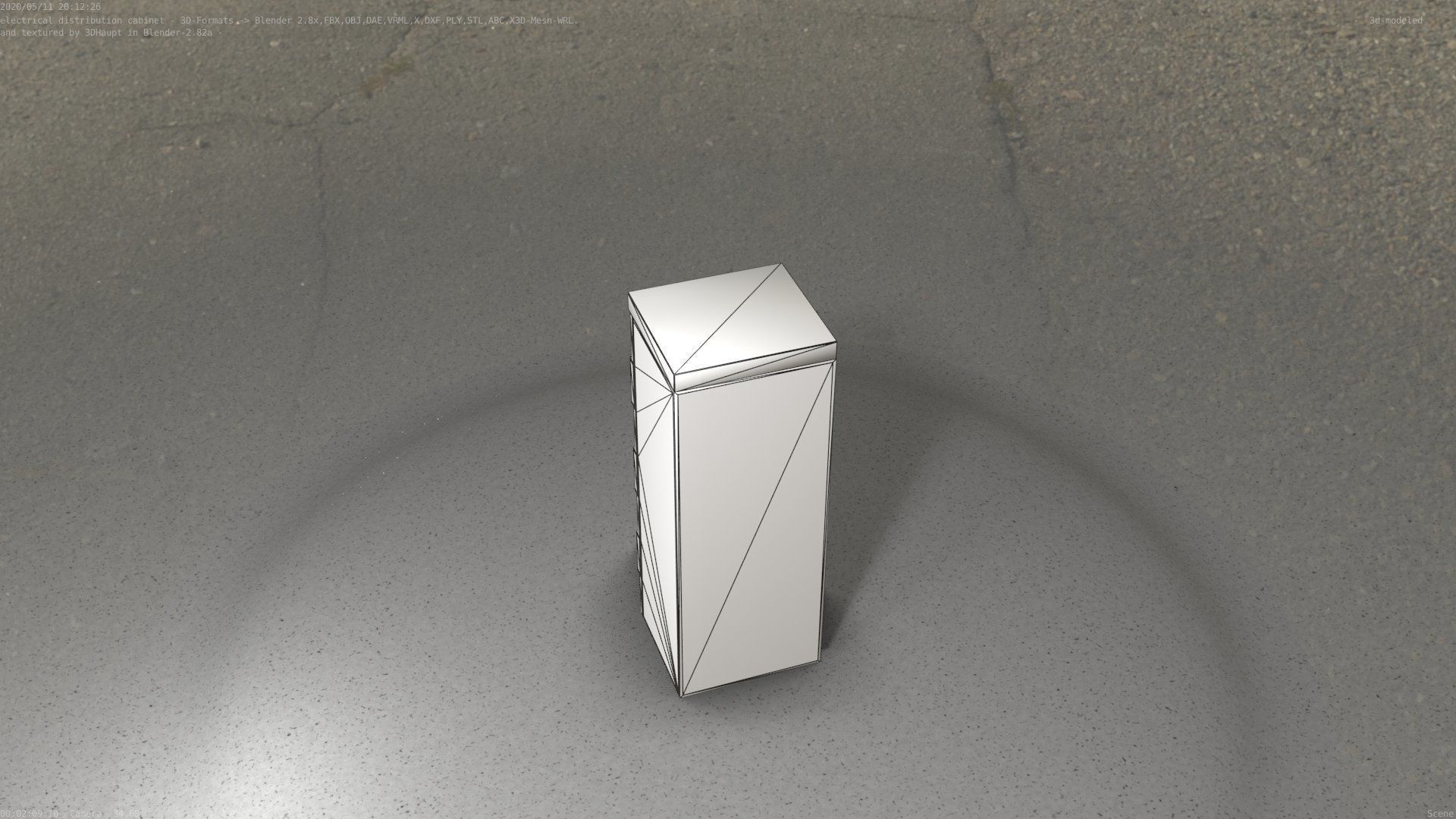 Electrical Distribution Cabinet 32 Low-poly 3D model_21