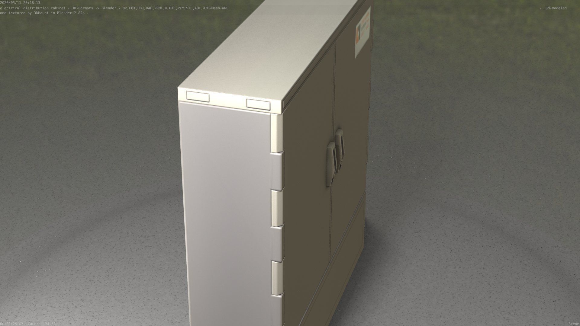 Electrical Distribution Cabinet 35 Low-poly 3D model_87