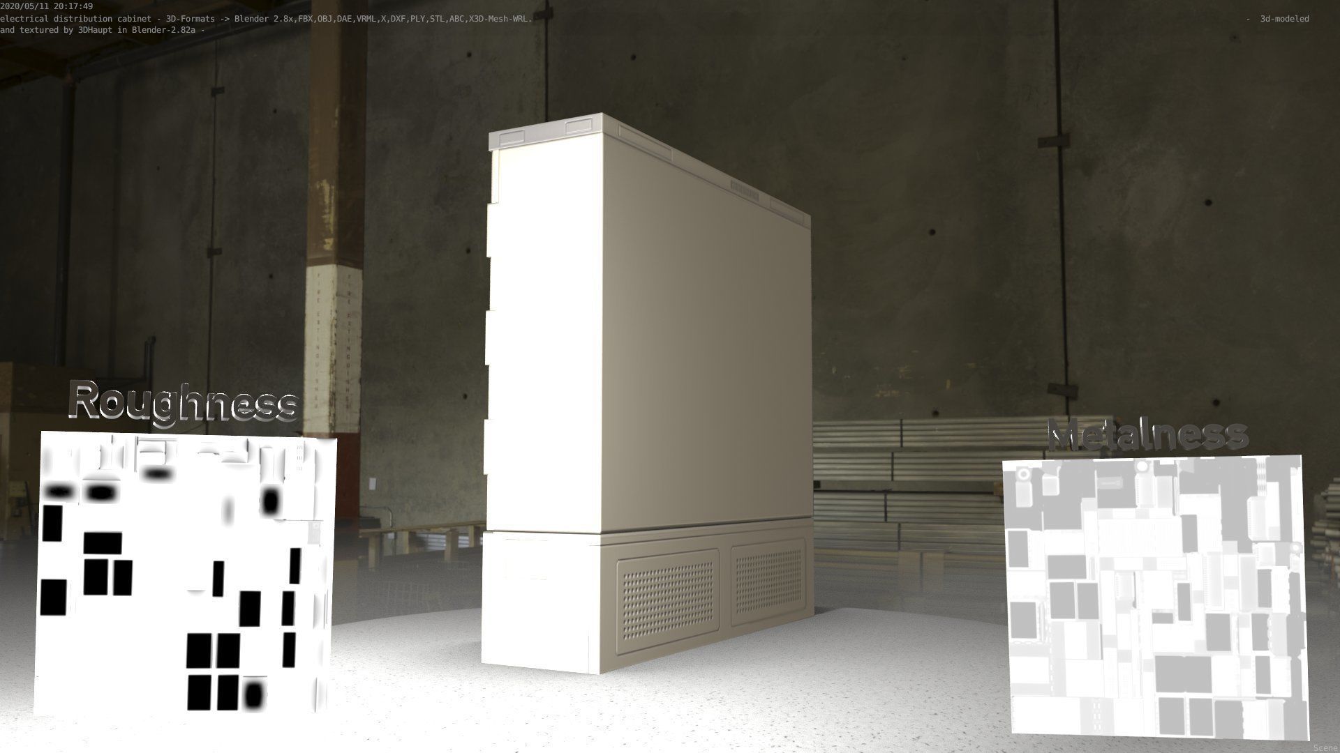 Electrical Distribution Cabinet 35 Low-poly 3D model_64
