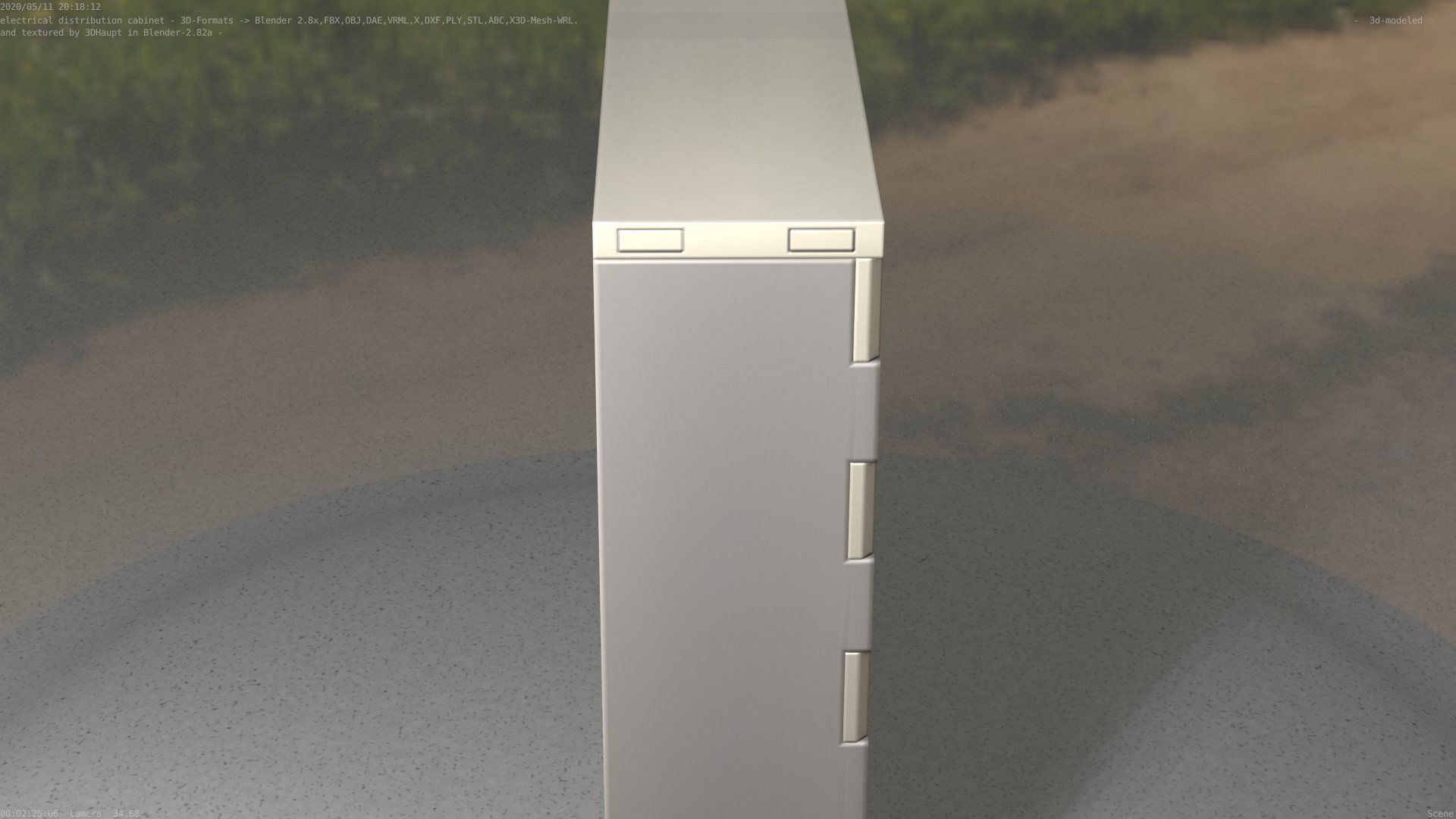 Electrical Distribution Cabinet 35 Low-poly 3D model_86