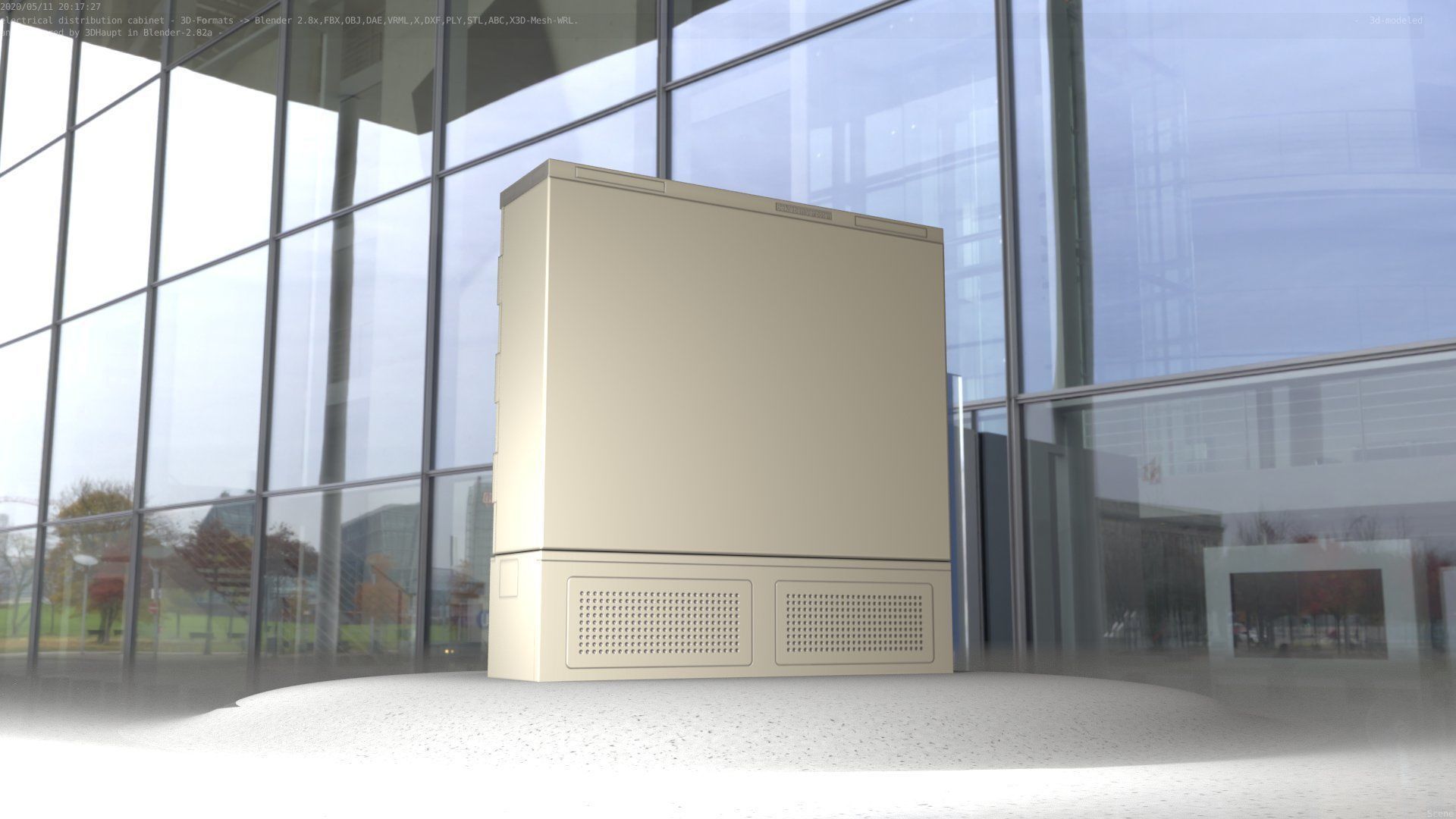 Electrical Distribution Cabinet 35 Low-poly 3D model_38