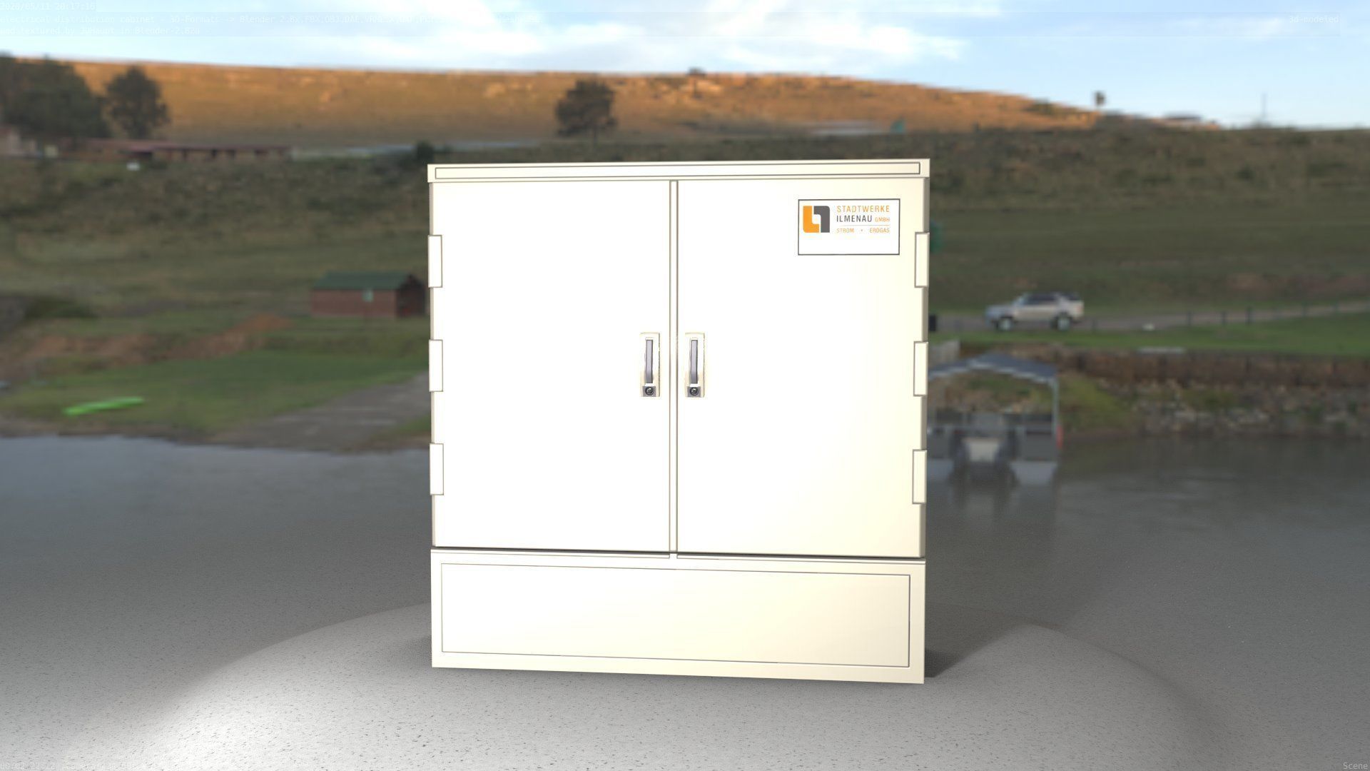 Electrical Distribution Cabinet 35 Low-poly 3D model_28