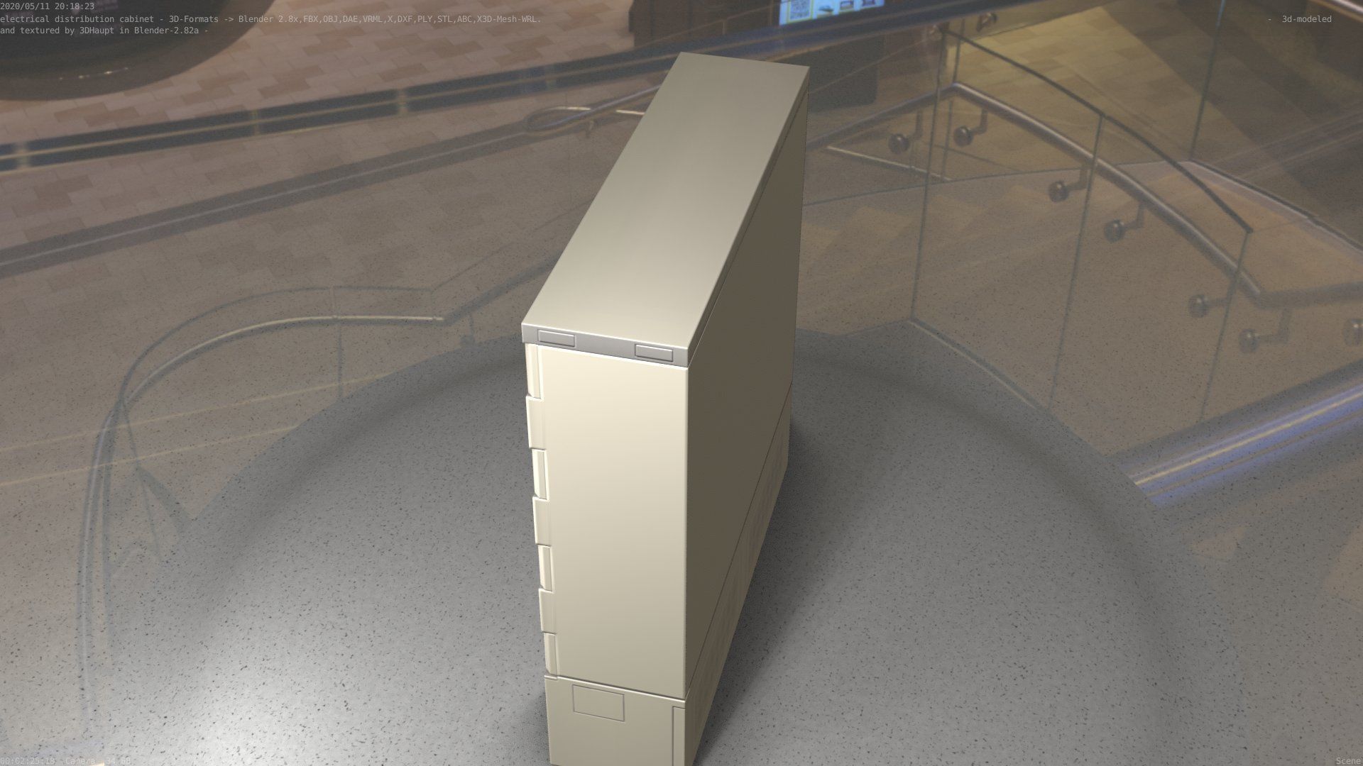 Electrical Distribution Cabinet 35 Low-poly 3D model_98