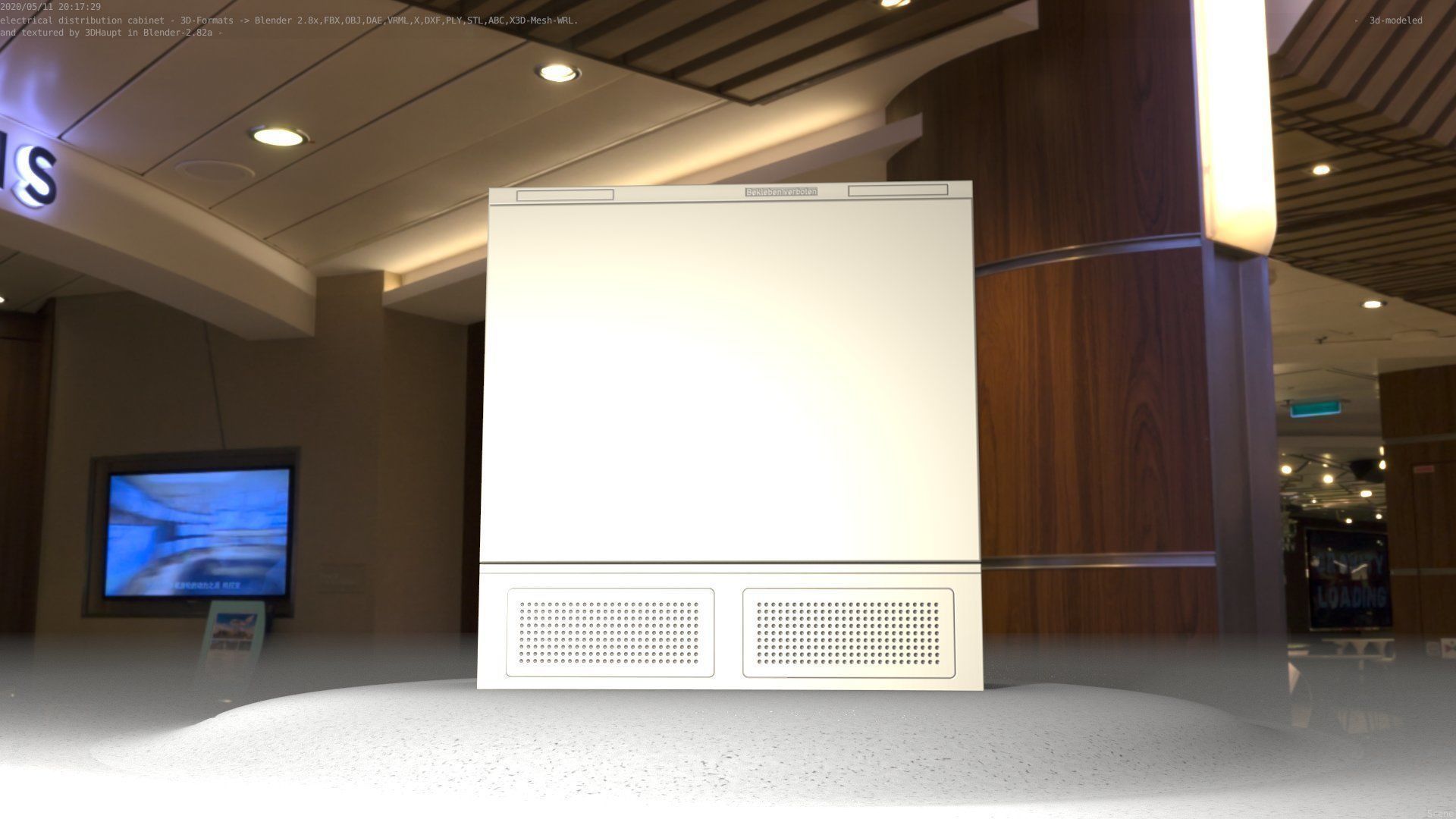 Electrical Distribution Cabinet 35 Low-poly 3D model_41