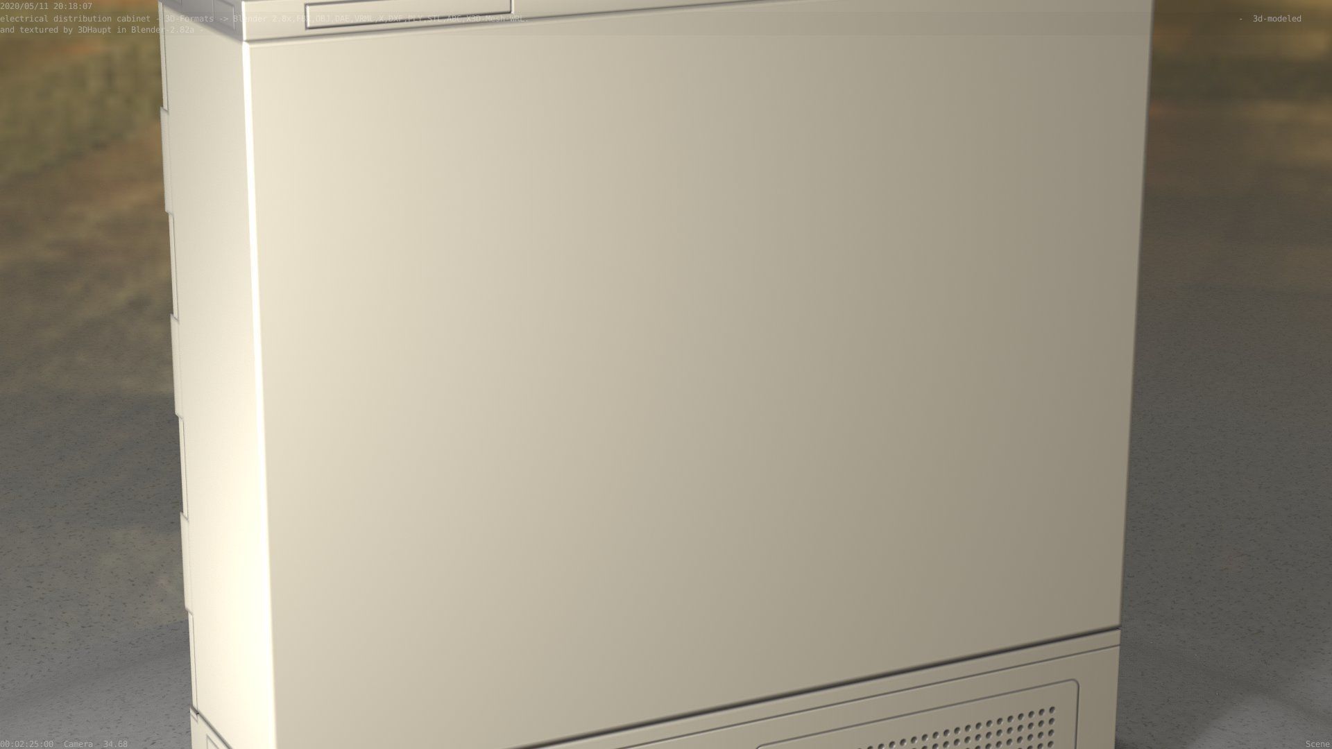 Electrical Distribution Cabinet 35 Low-poly 3D model_80