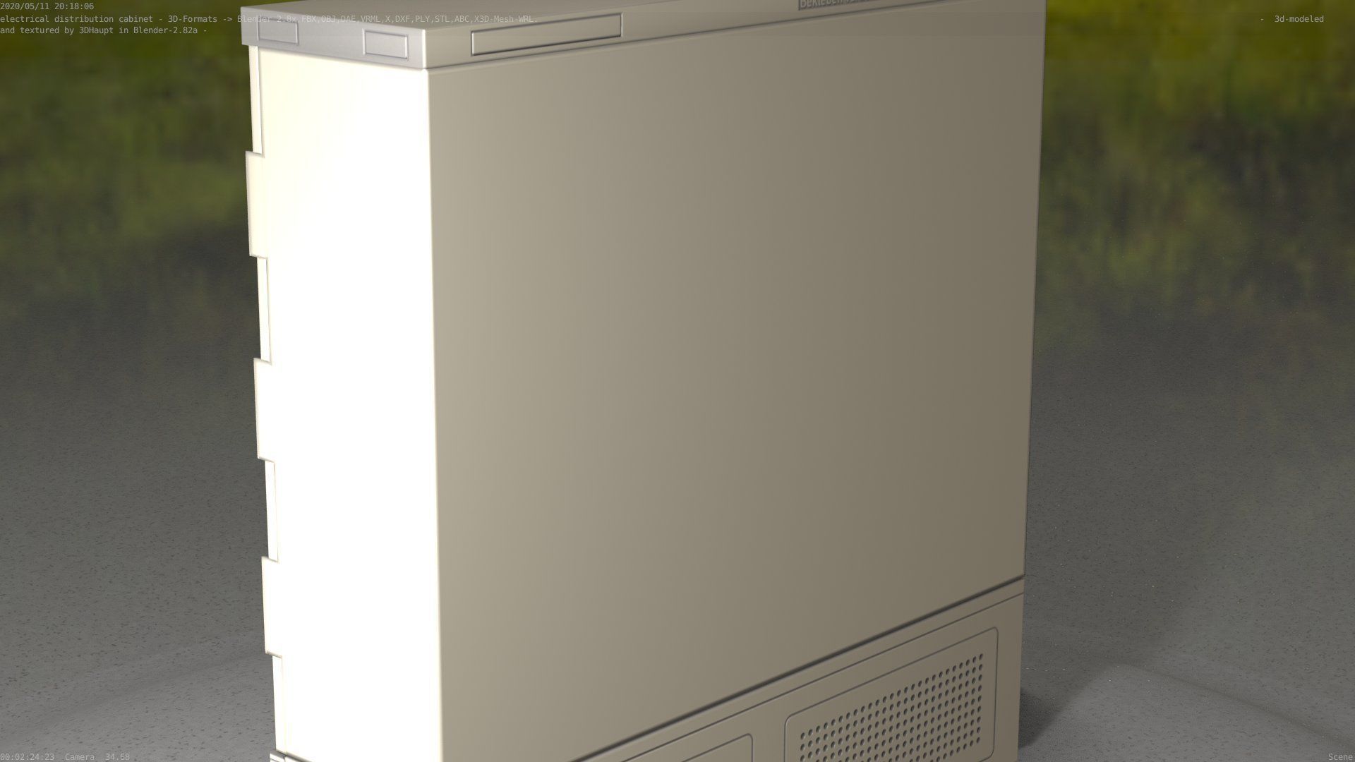 Electrical Distribution Cabinet 35 Low-poly 3D model_79