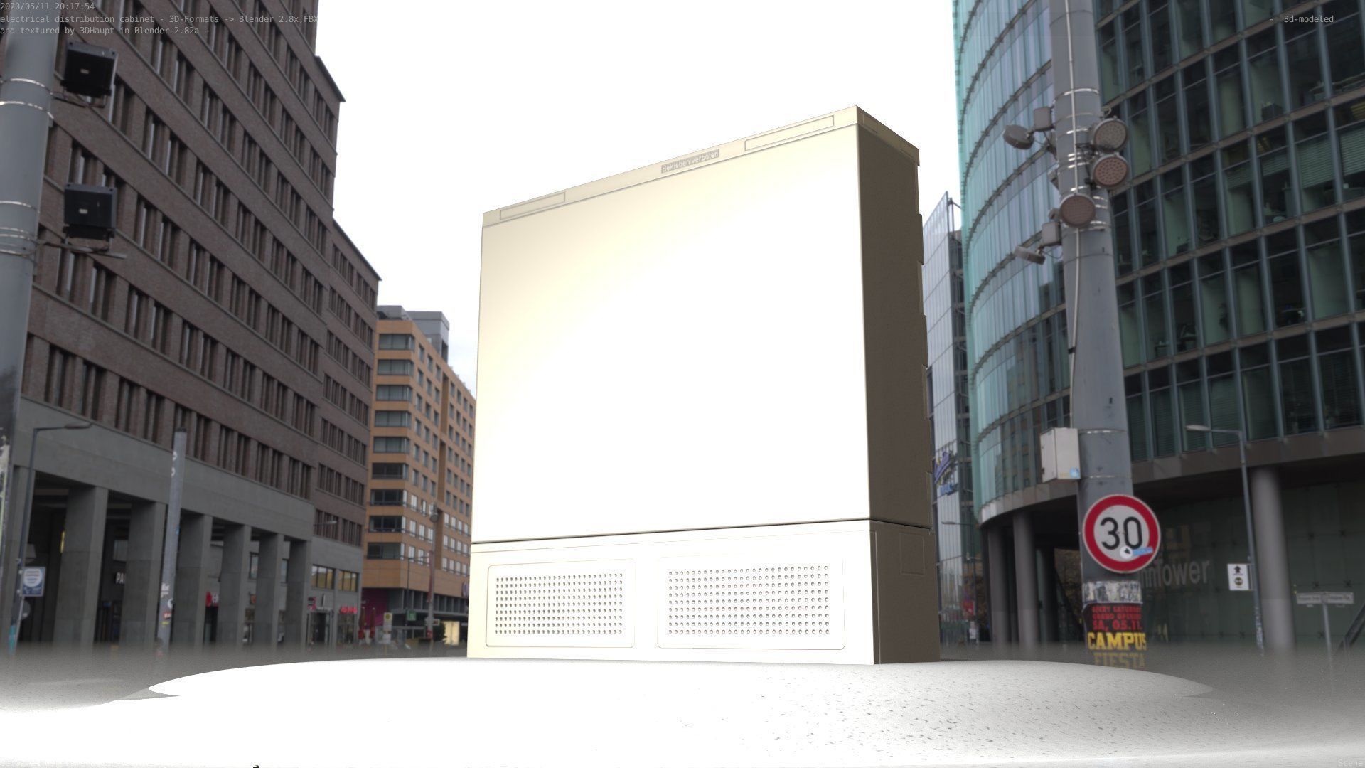 Electrical Distribution Cabinet 35 Low-poly 3D model_70