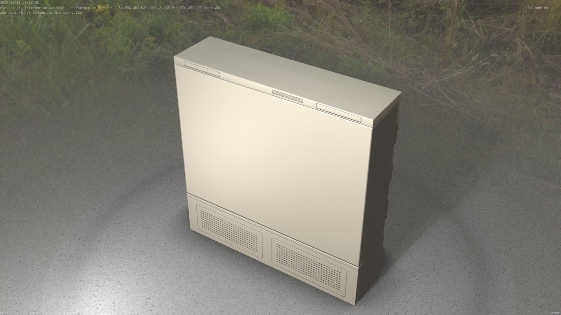 Electrical Distribution Cabinet 35 Low-poly 3D model_15