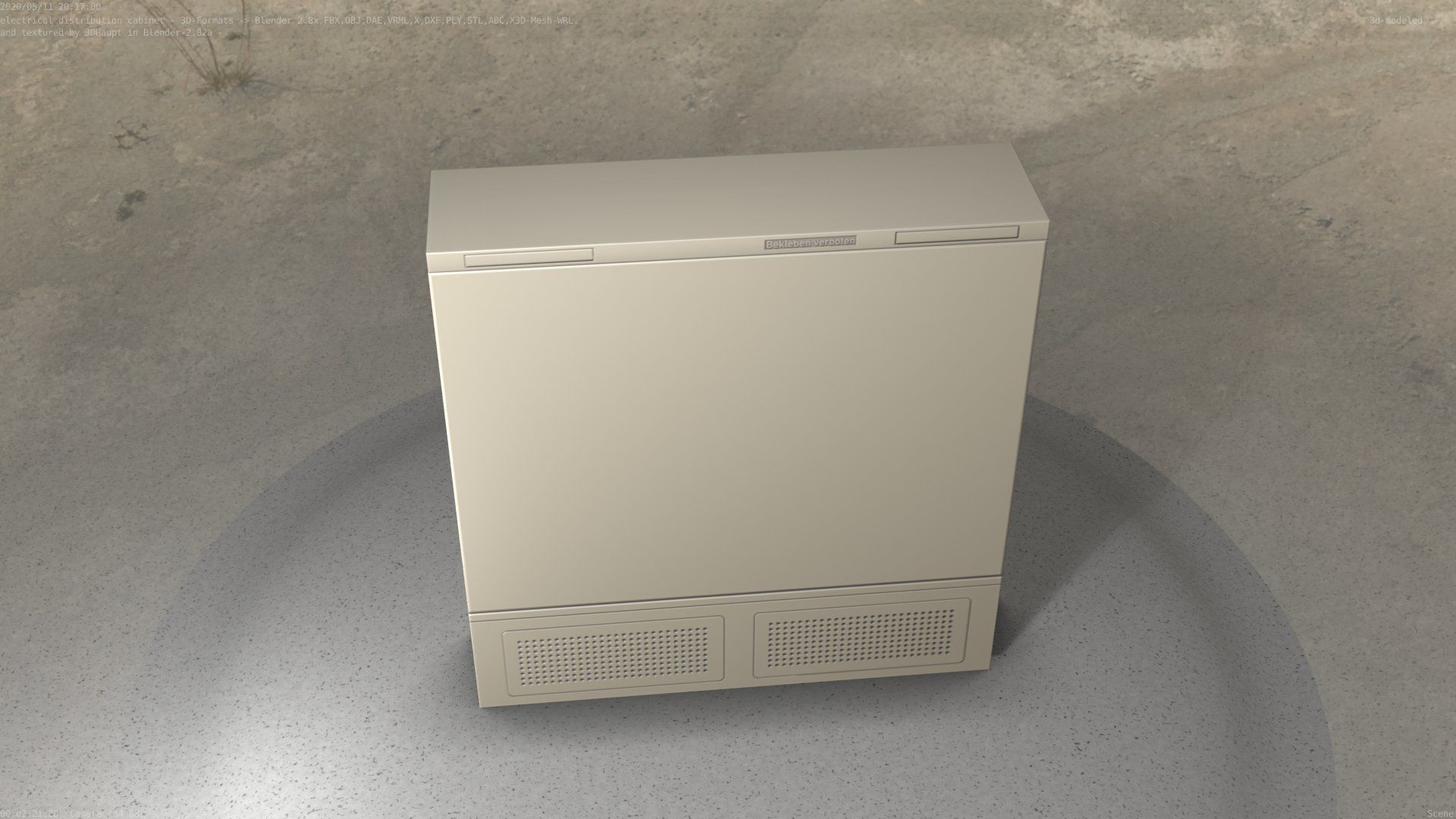 Electrical Distribution Cabinet 35 Low-poly 3D model_12