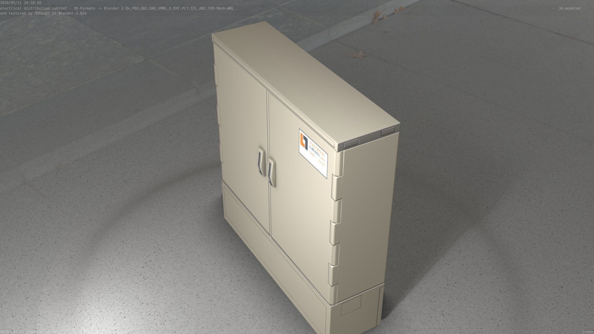Electrical Distribution Cabinet 35 Low-poly 3D model_95