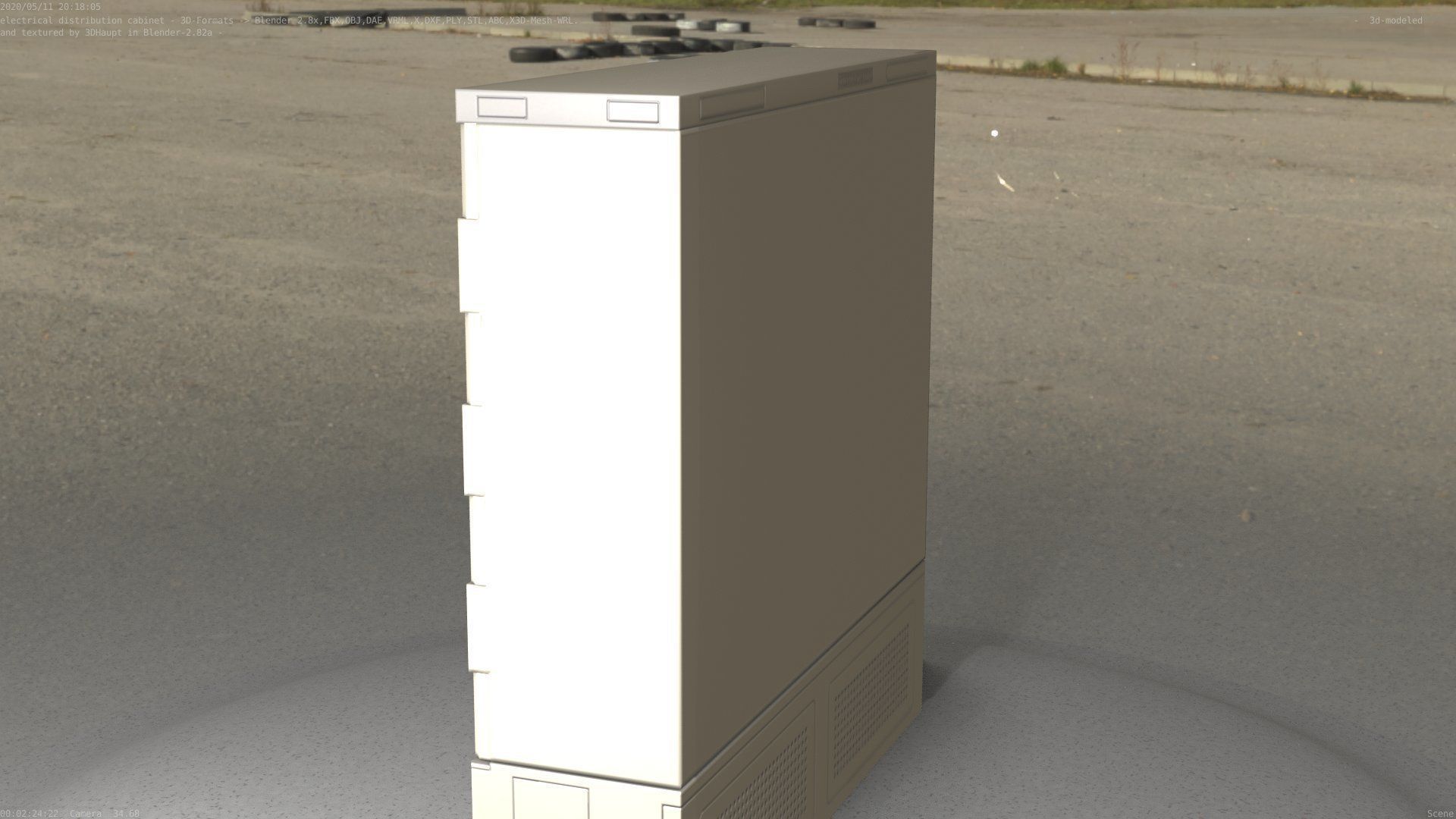 Electrical Distribution Cabinet 35 Low-poly 3D model_78