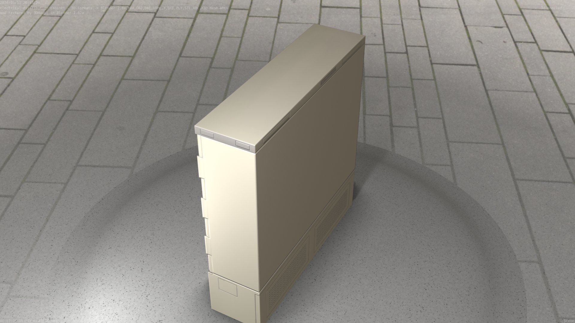 Electrical Distribution Cabinet 35 Low-poly 3D model_99