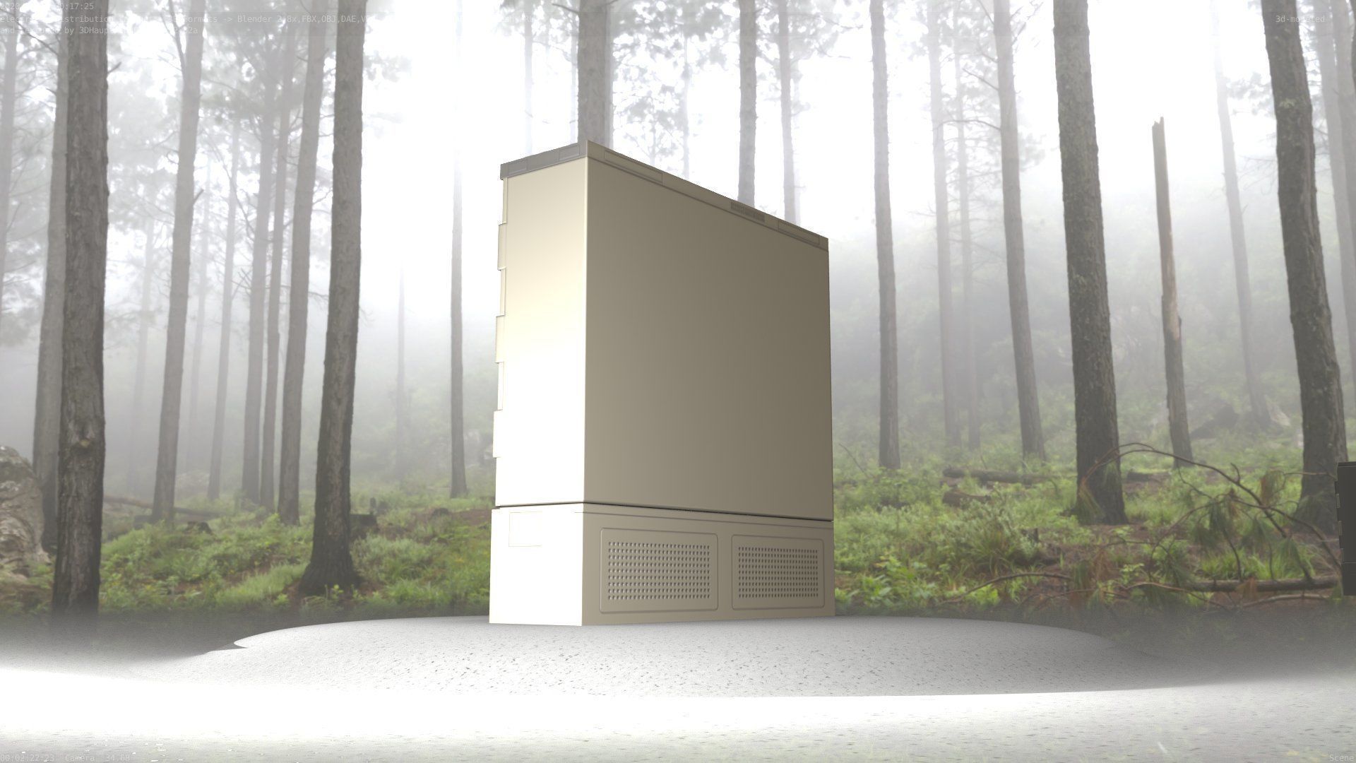 Electrical Distribution Cabinet 35 Low-poly 3D model_36