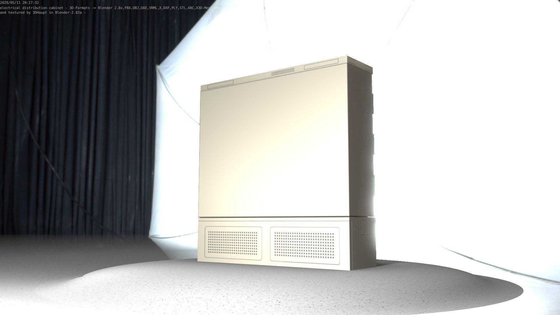 Electrical Distribution Cabinet 35 Low-poly 3D model_44