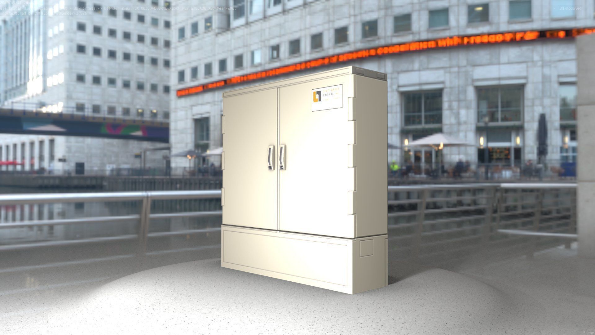 Electrical Distribution Cabinet 35 Low-poly 3D model_59