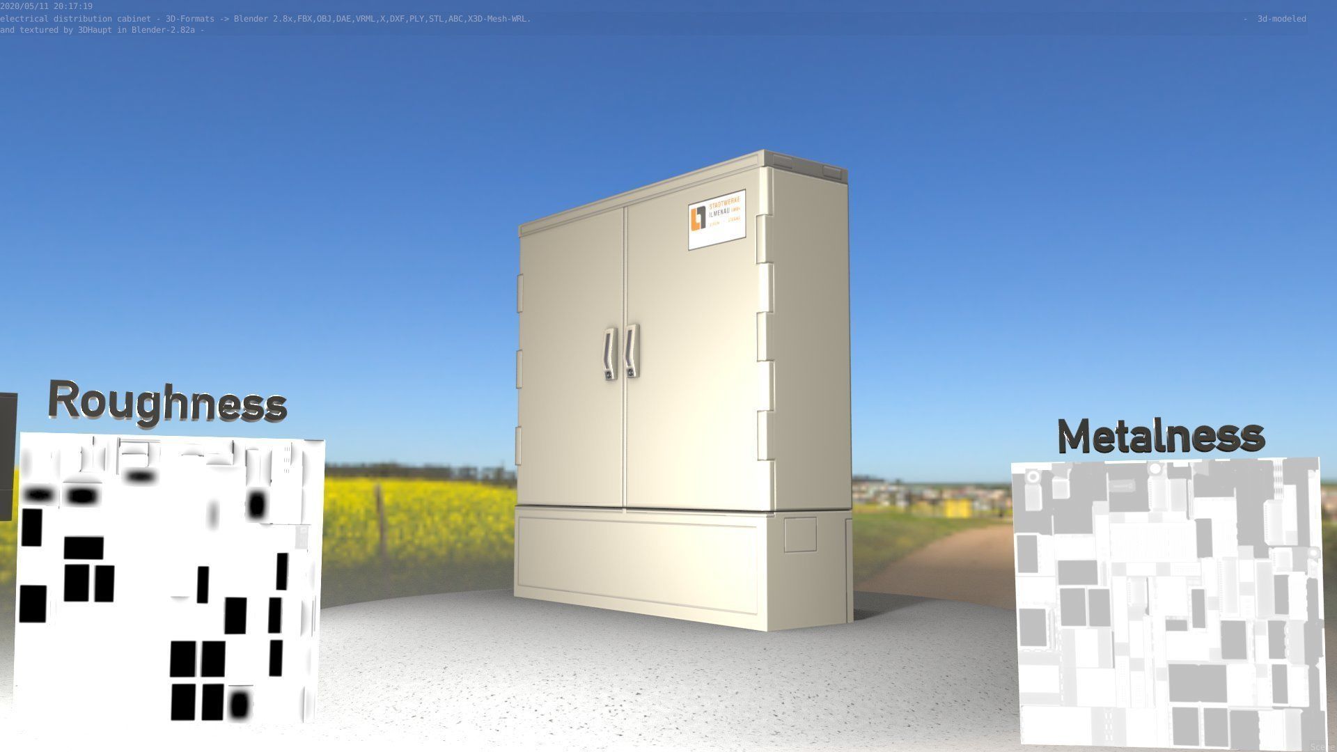 Electrical Distribution Cabinet 35 Low-poly 3D model_2