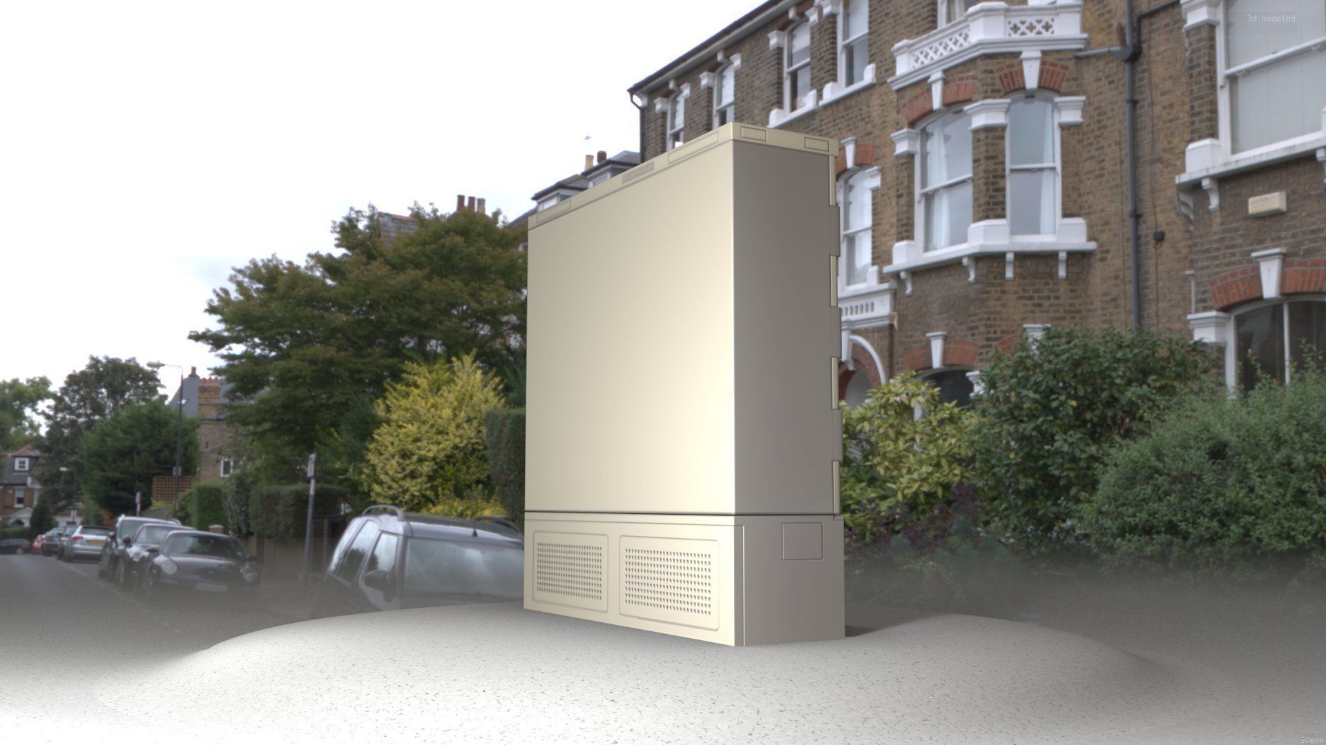 Electrical Distribution Cabinet 35 Low-poly 3D model_46