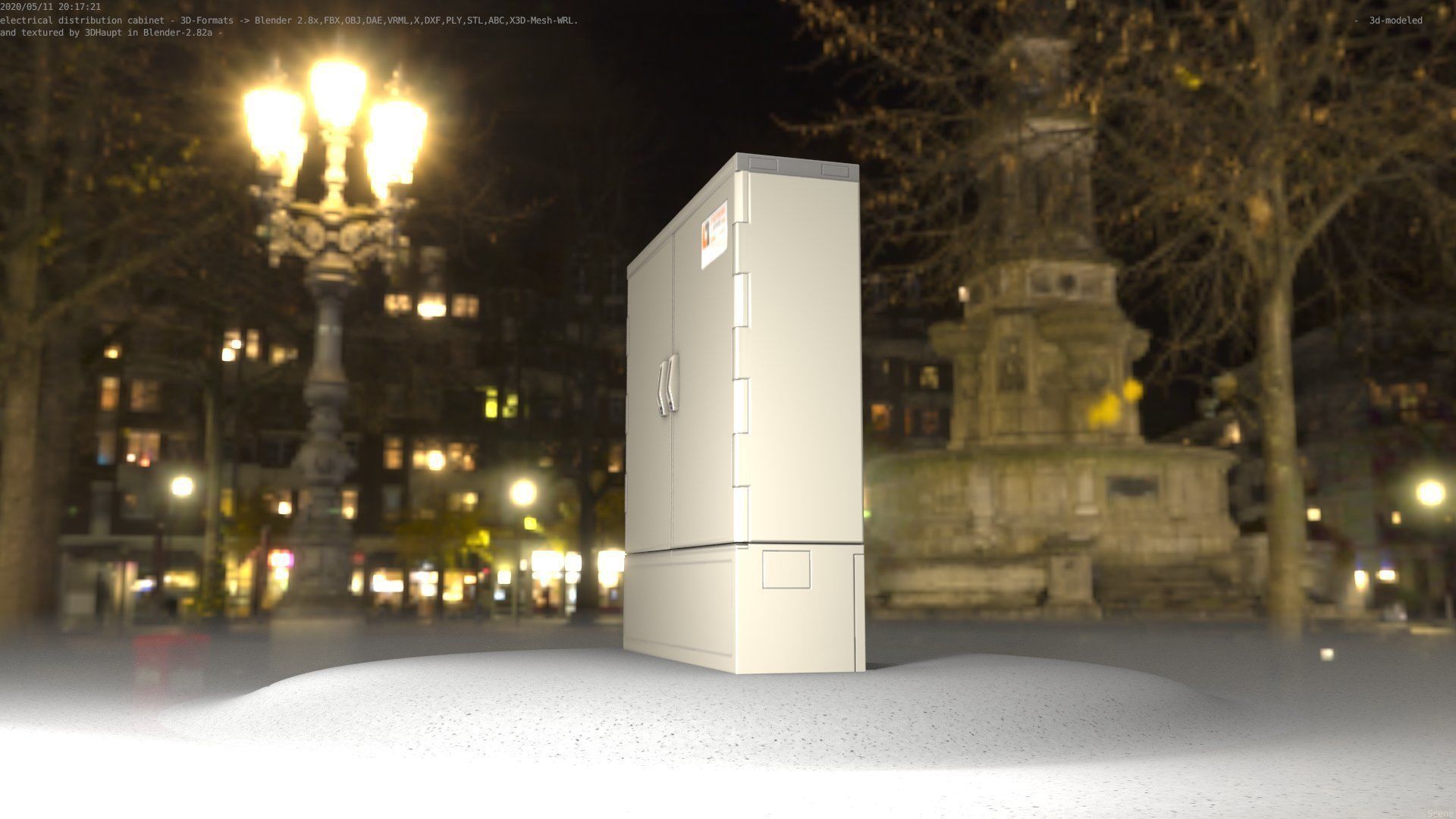 Electrical Distribution Cabinet 35 Low-poly 3D model_31