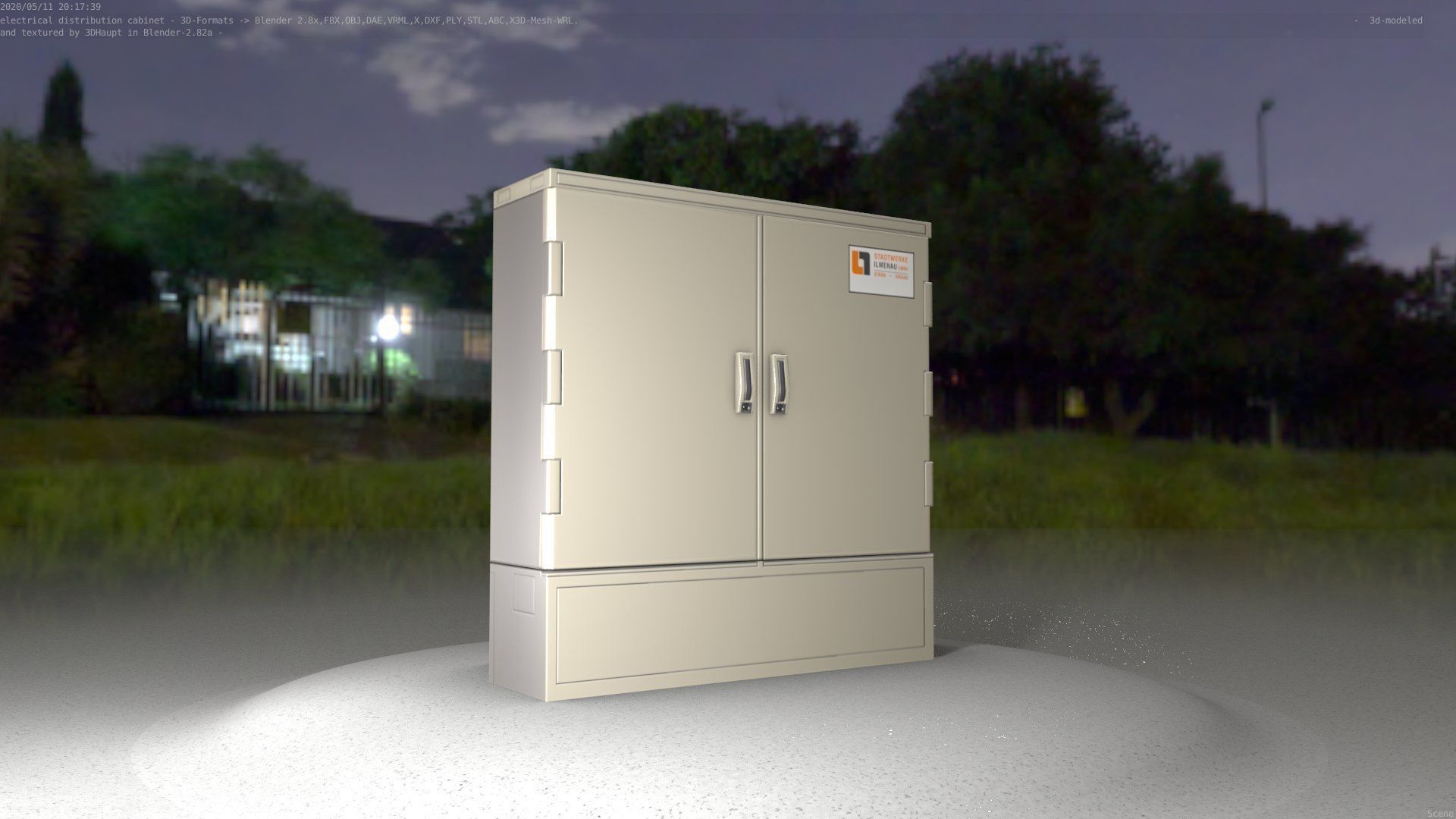 Electrical Distribution Cabinet 35 Low-poly 3D model_53