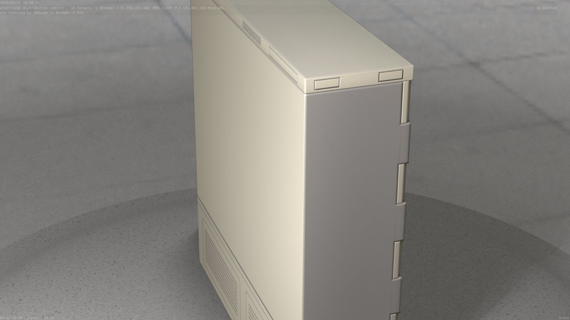 Electrical Distribution Cabinet 35 Low-poly 3D model_85