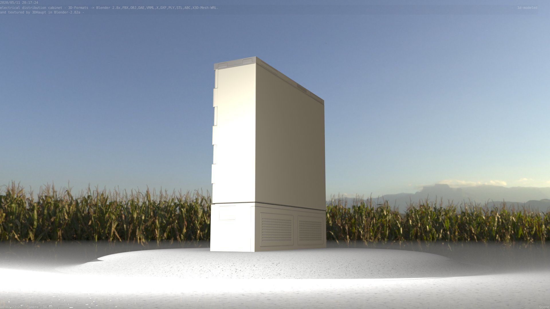 Electrical Distribution Cabinet 35 Low-poly 3D model_35