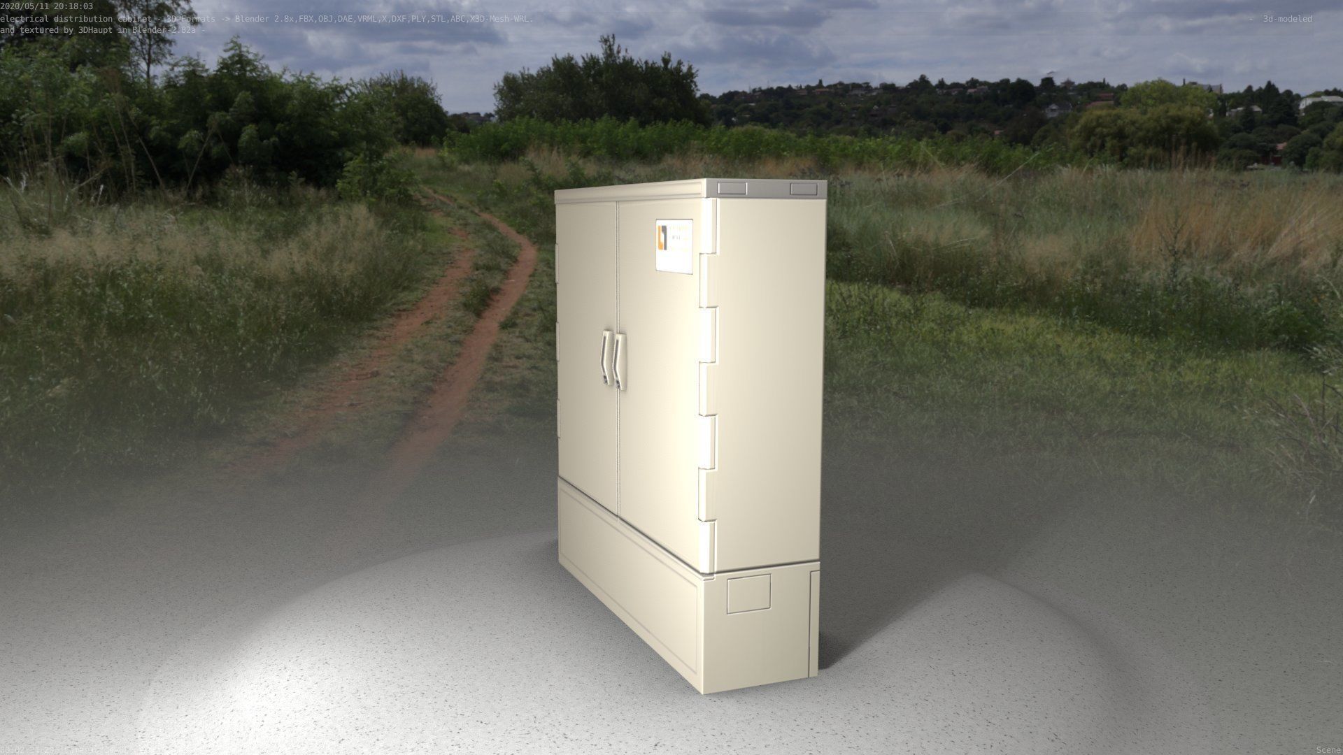 Electrical Distribution Cabinet 35 Low-poly 3D model_76