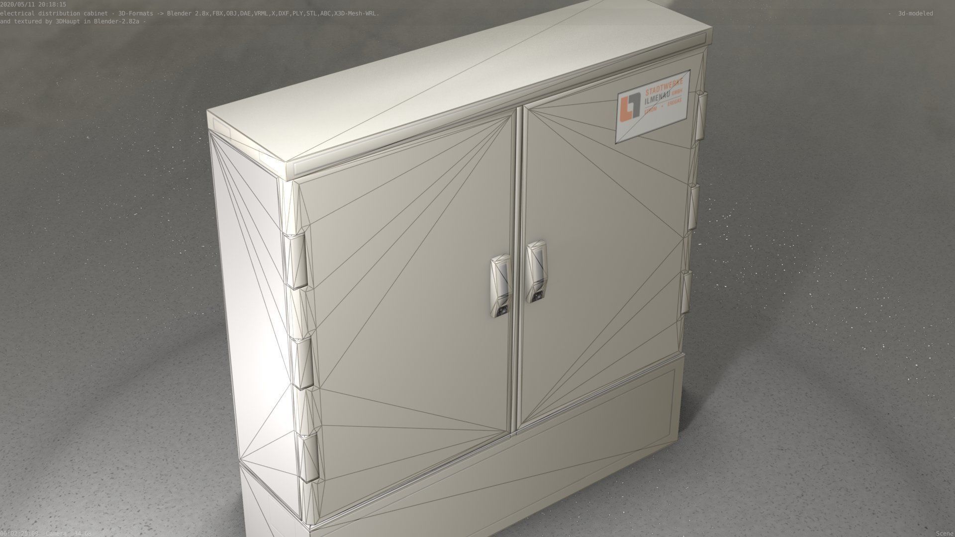 Electrical Distribution Cabinet 35 Low-poly 3D model_89