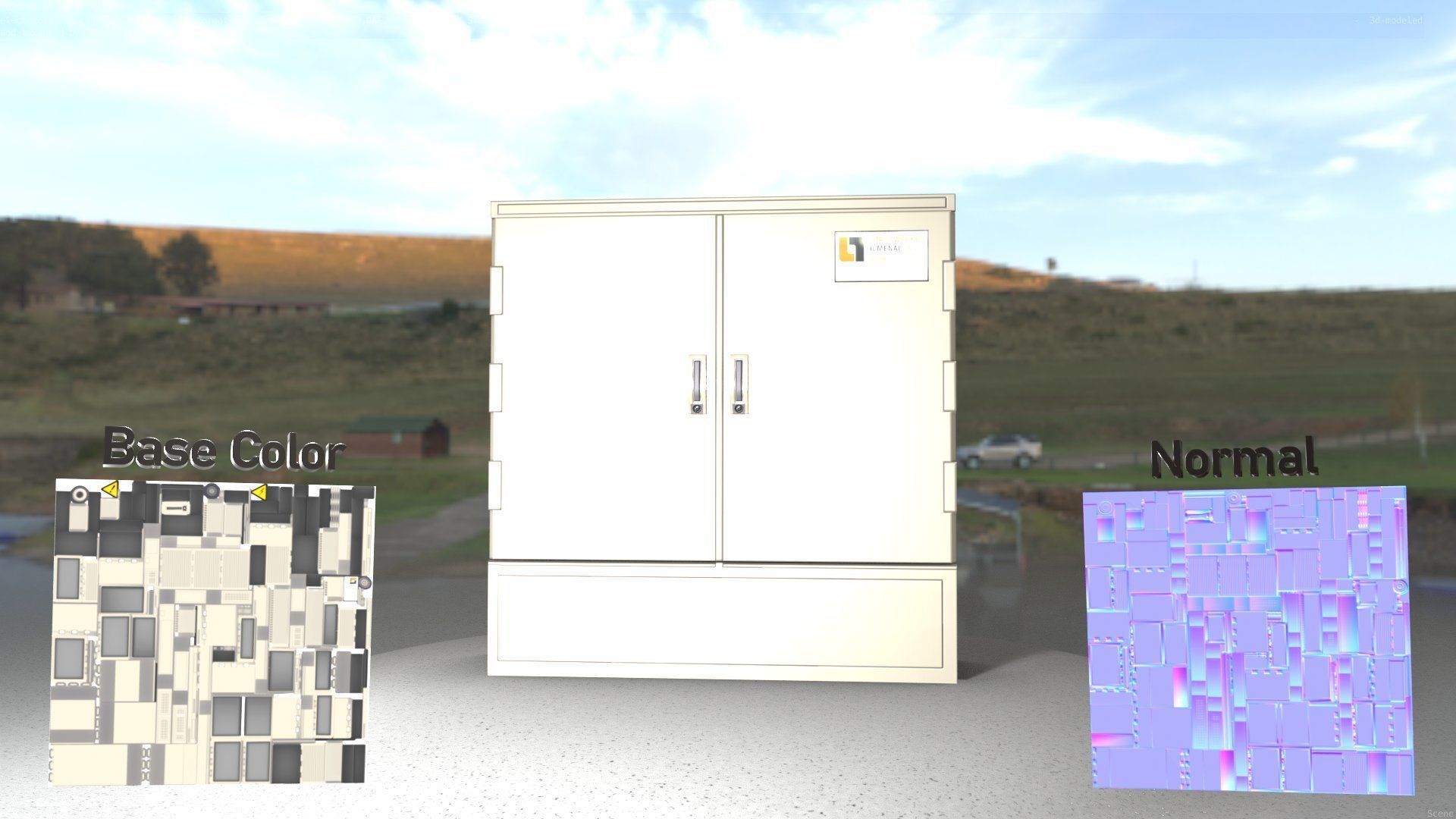 Electrical Distribution Cabinet 35 Low-poly 3D model_56