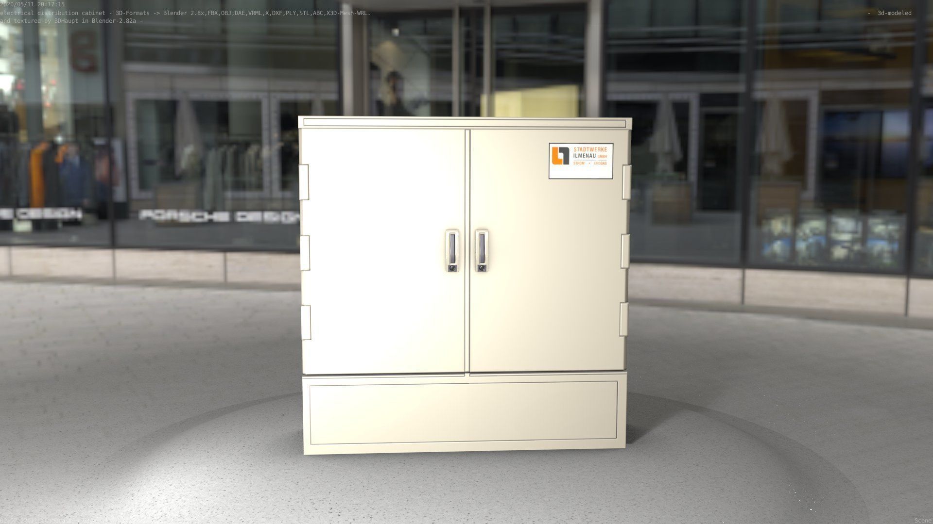 Electrical Distribution Cabinet 35 Low-poly 3D model_27