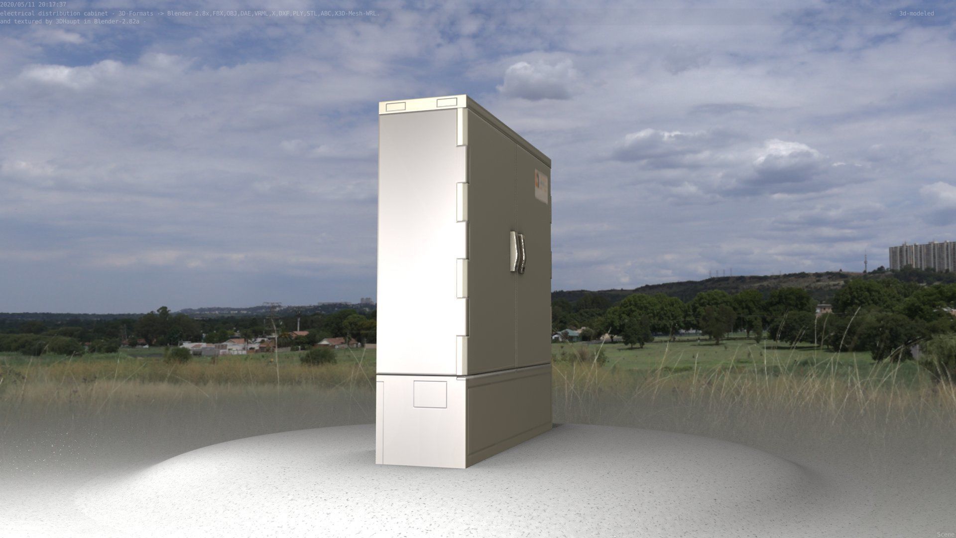 Electrical Distribution Cabinet 35 Low-poly 3D model_51