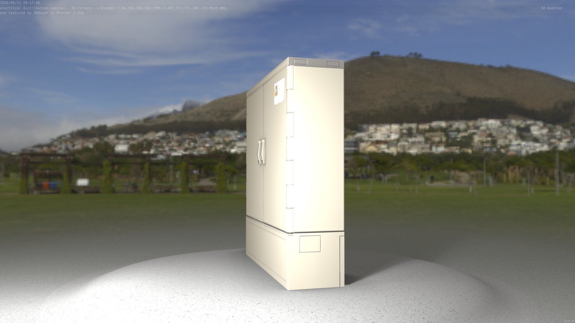 Electrical Distribution Cabinet 35 Low-poly 3D model_61