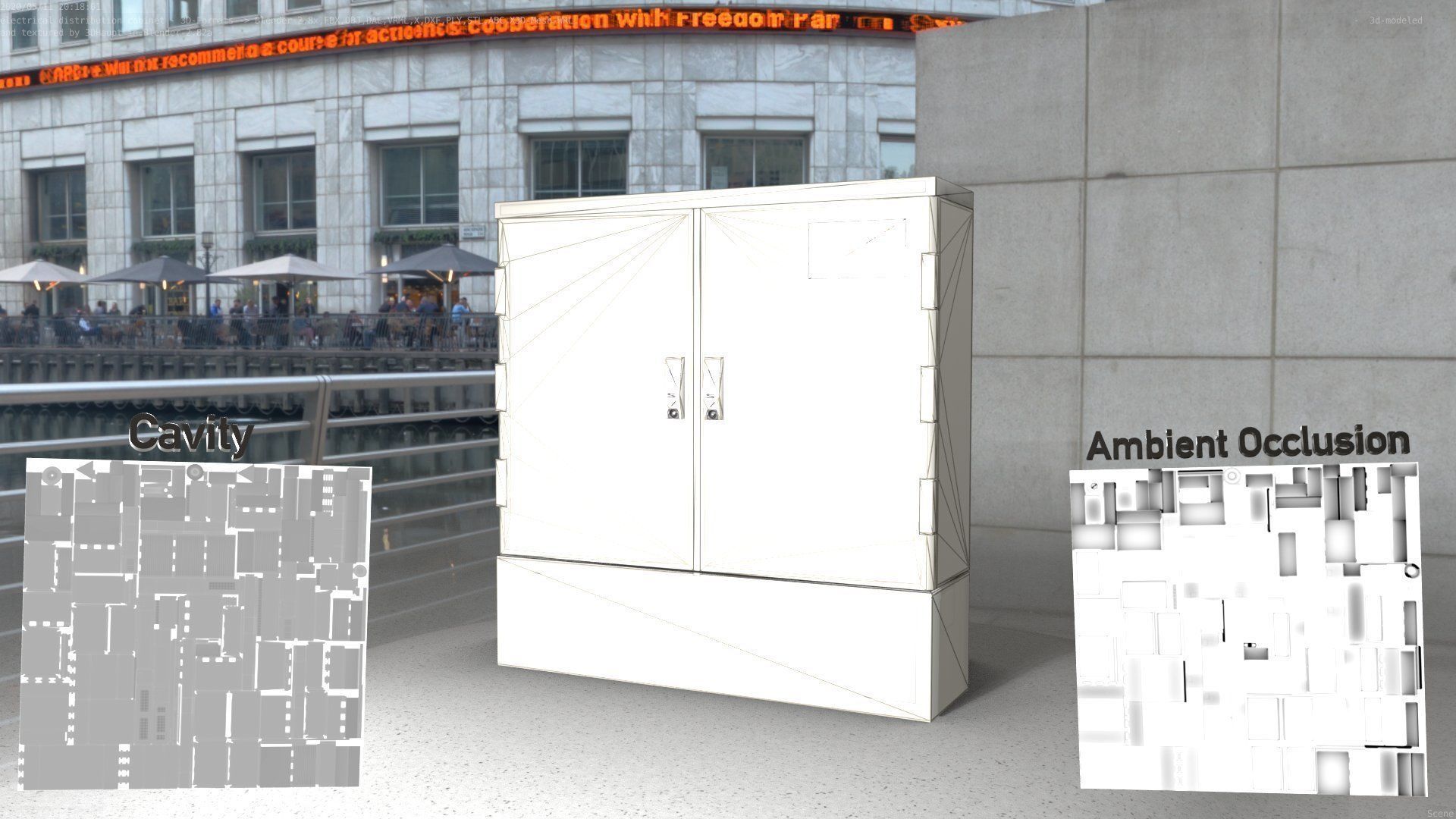 Electrical Distribution Cabinet 35 Low-poly 3D model_6