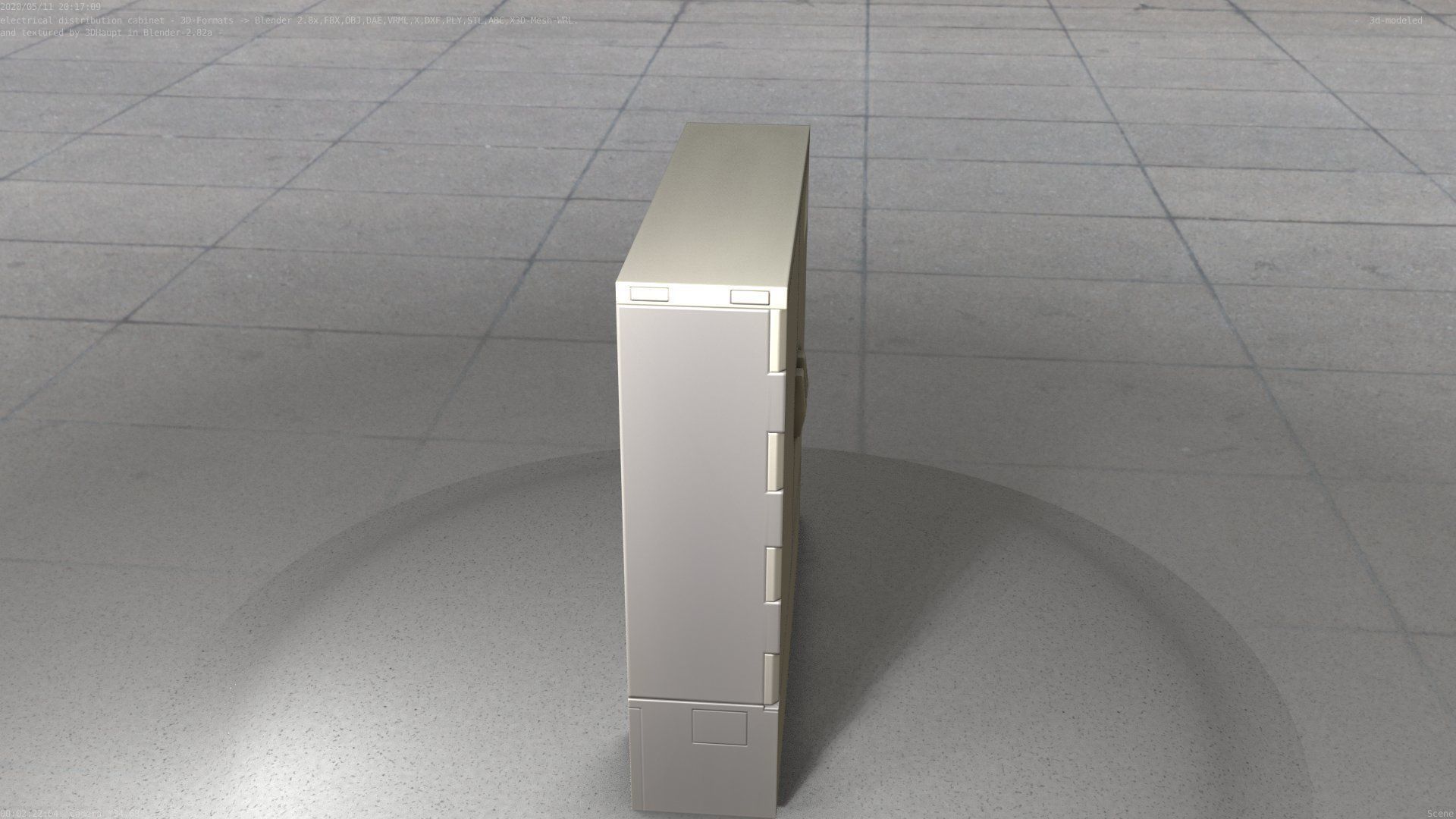 Electrical Distribution Cabinet 35 Low-poly 3D model_20