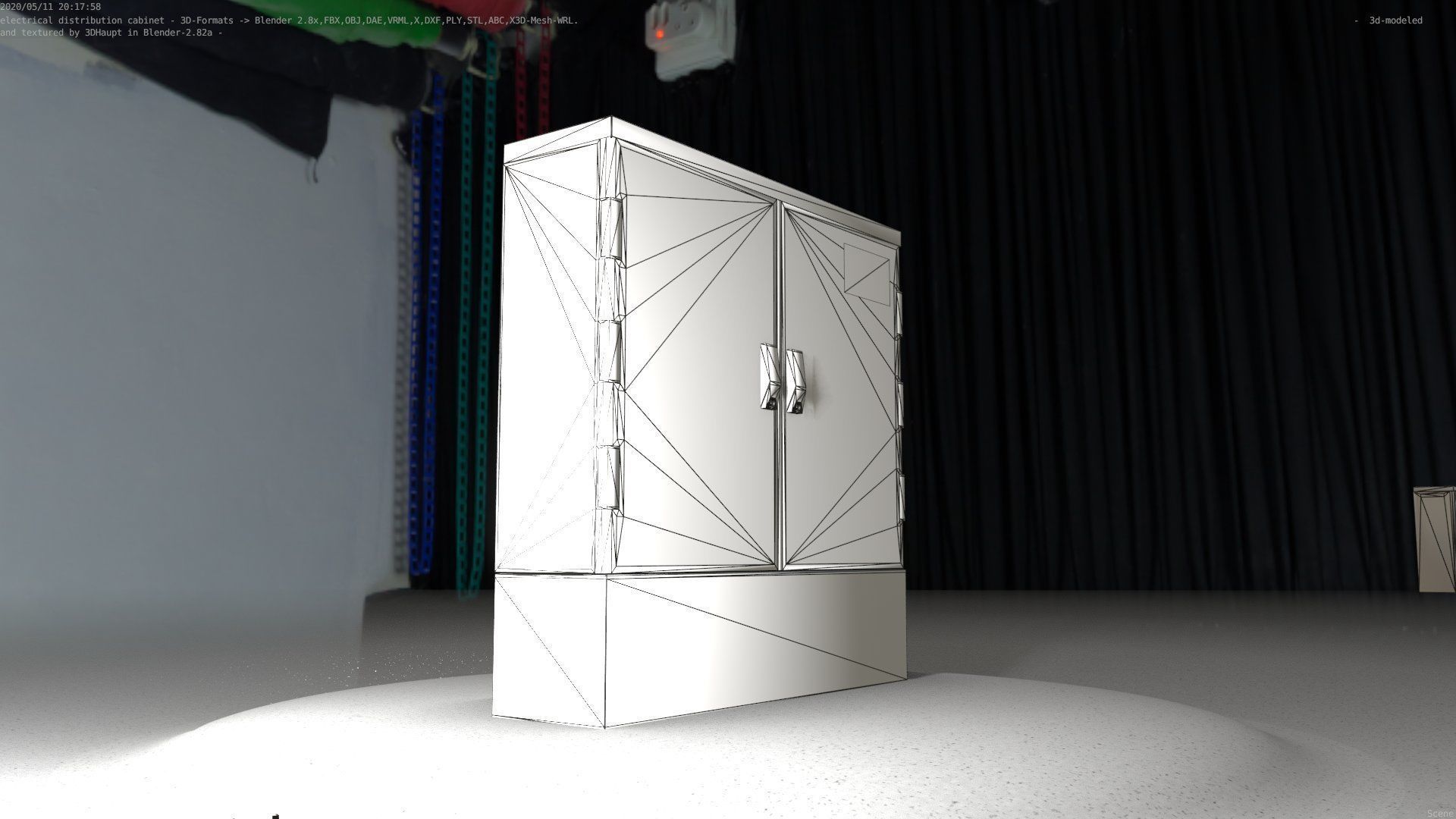 Electrical Distribution Cabinet 35 Low-poly 3D model_75