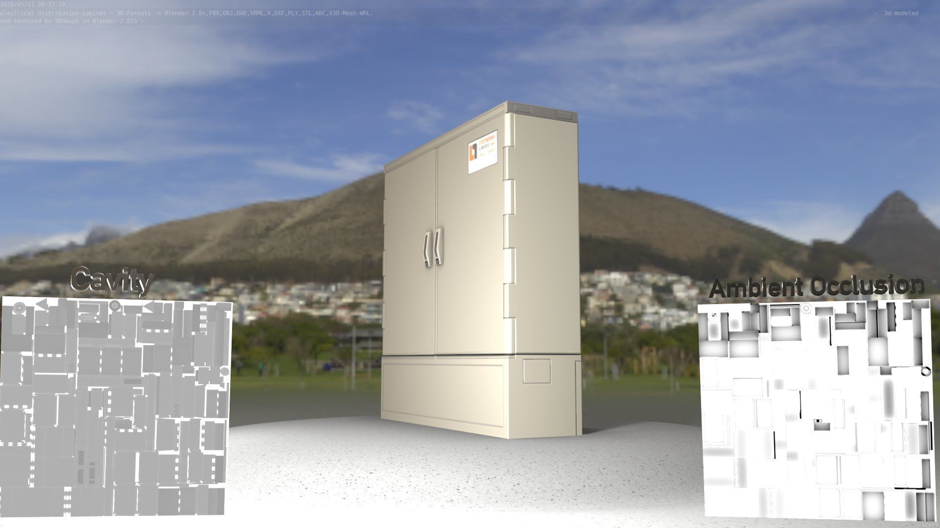 Electrical Distribution Cabinet 35 Low-poly 3D model_3