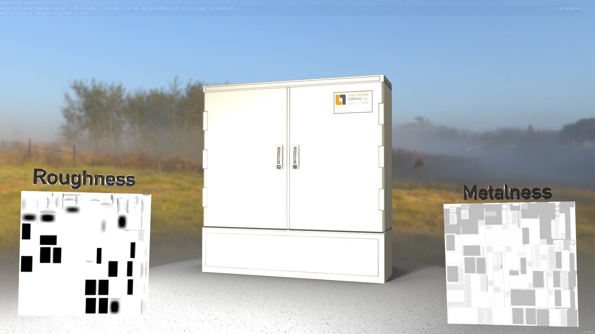 Electrical Distribution Cabinet 35 Low-poly 3D model_57