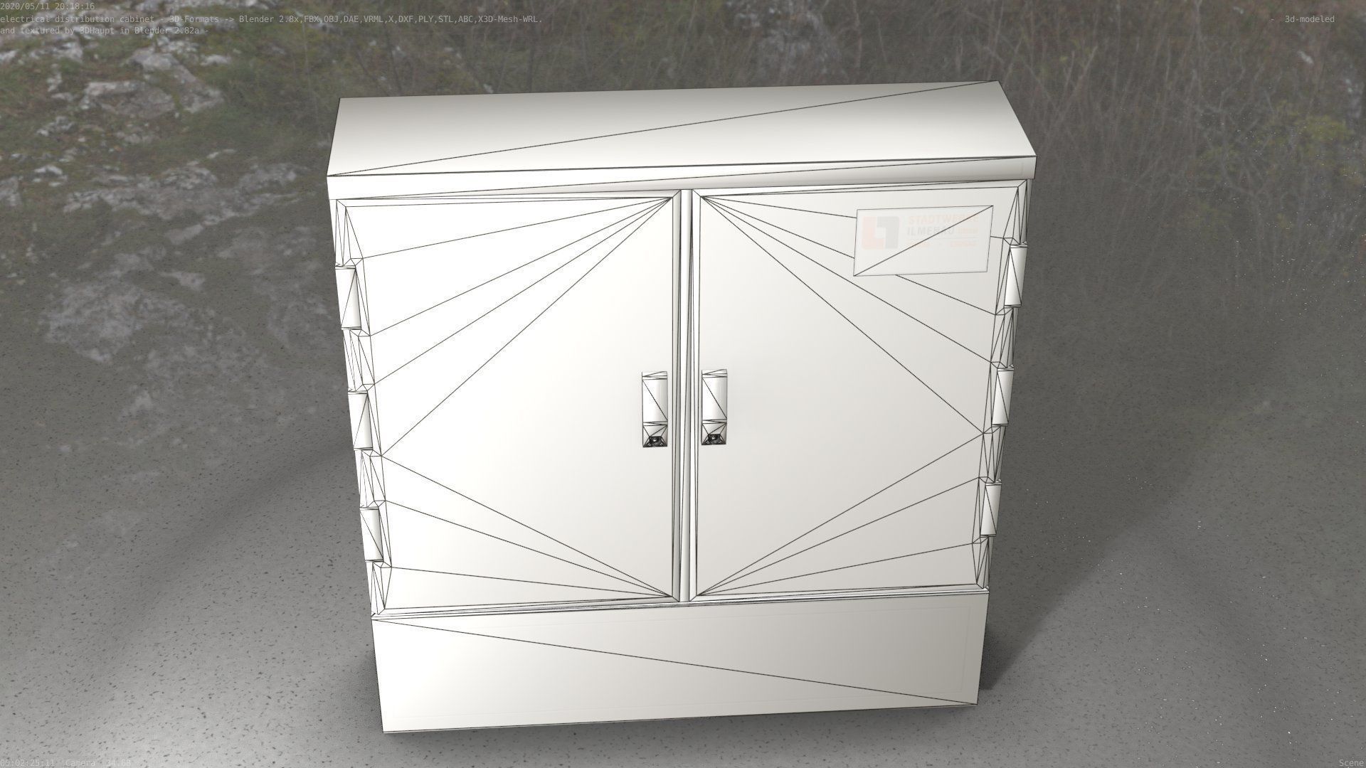 Electrical Distribution Cabinet 35 Low-poly 3D model_91
