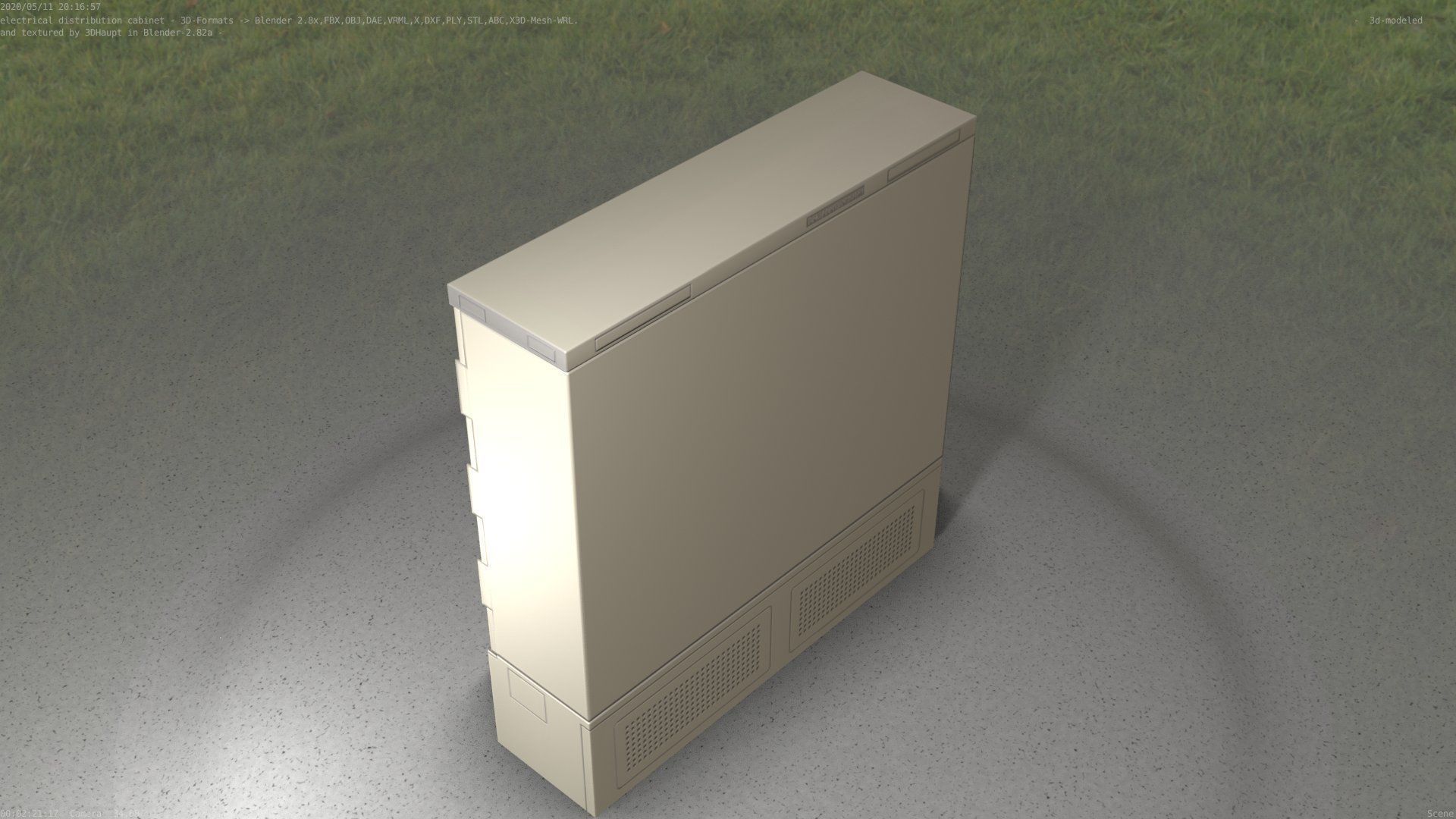 Electrical Distribution Cabinet 35 Low-poly 3D model_9