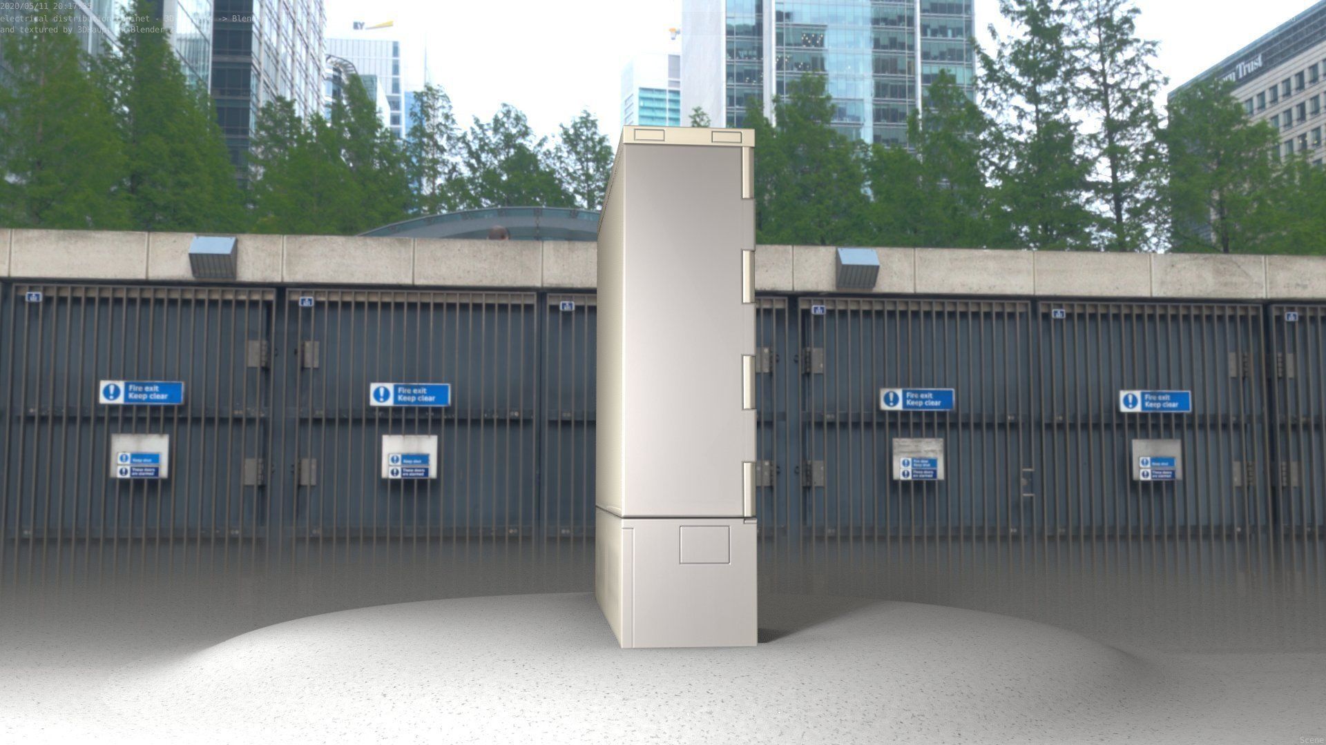 Electrical Distribution Cabinet 35 Low-poly 3D model_49