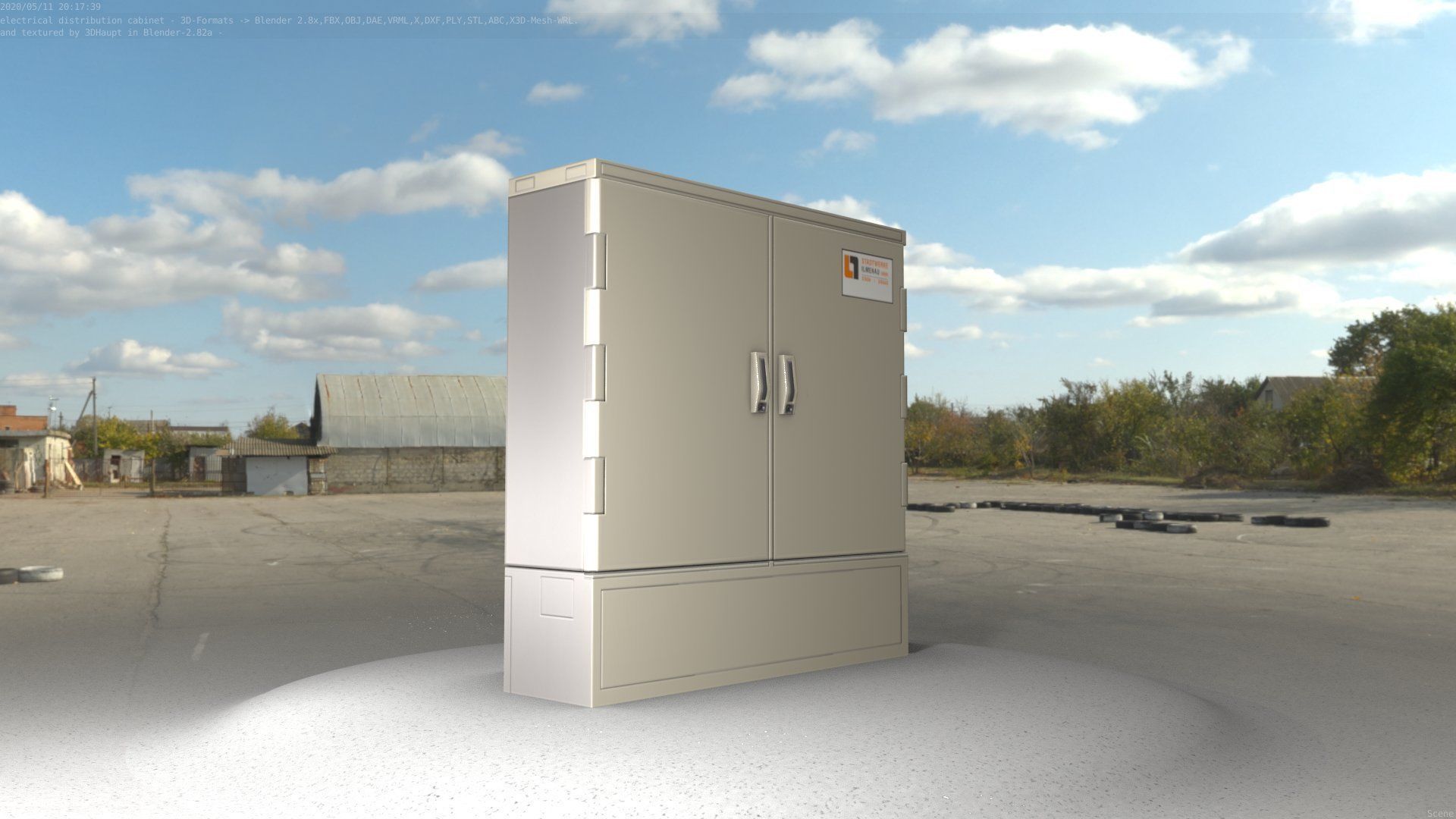 Electrical Distribution Cabinet 35 Low-poly 3D model_52