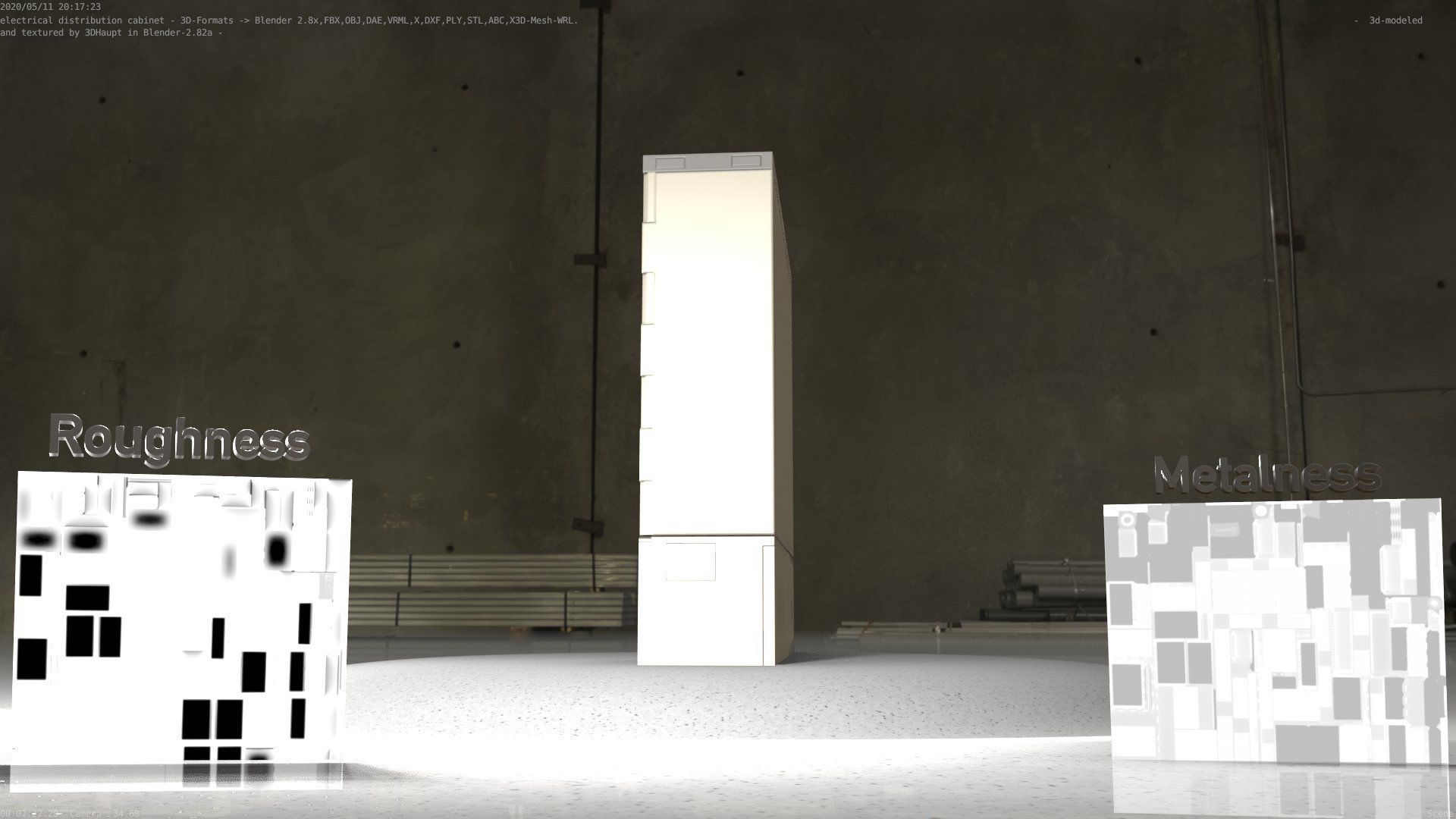 Electrical Distribution Cabinet 35 Low-poly 3D model_33