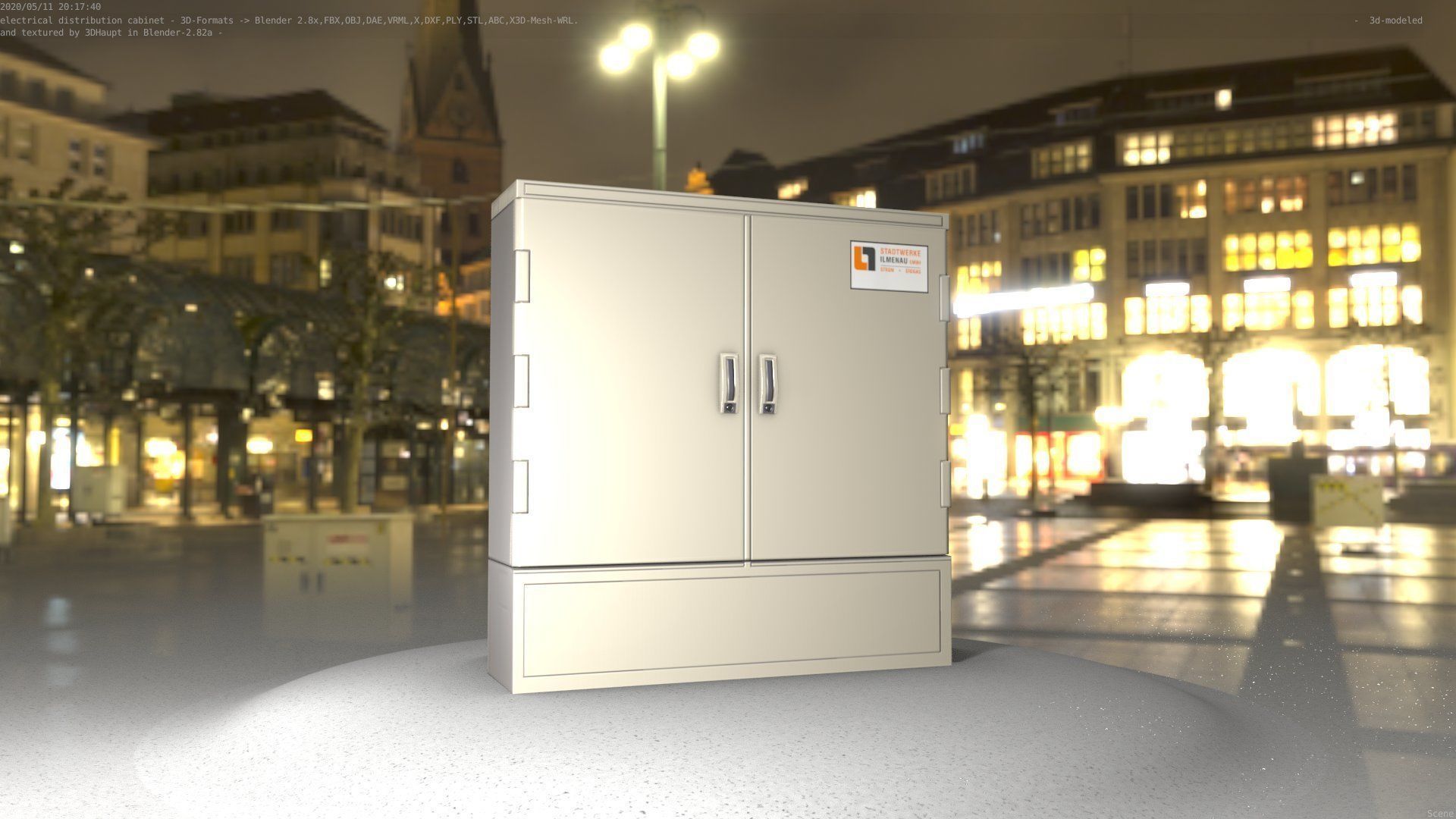 Electrical Distribution Cabinet 35 Low-poly 3D model_54