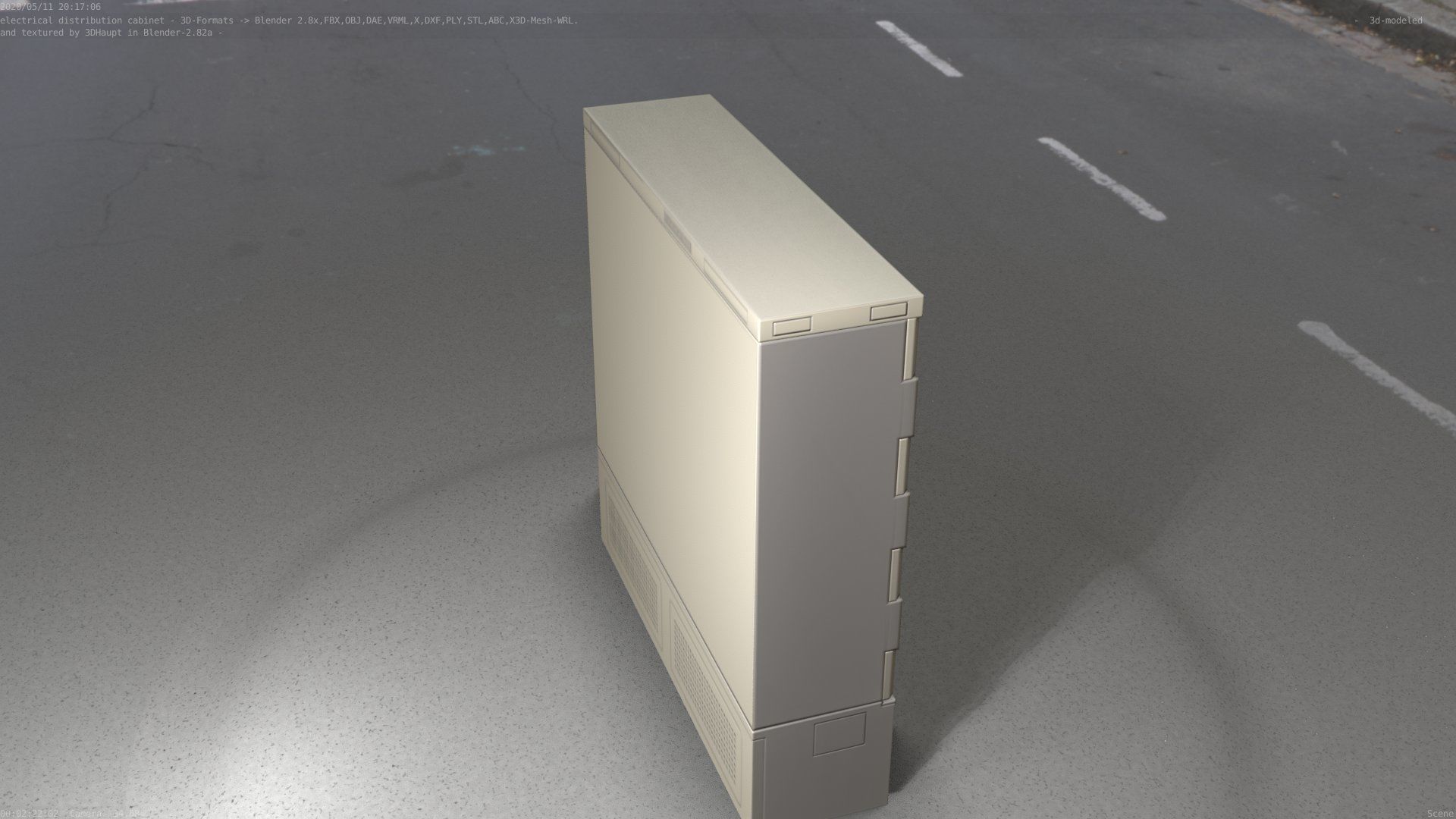 Electrical Distribution Cabinet 35 Low-poly 3D model_18