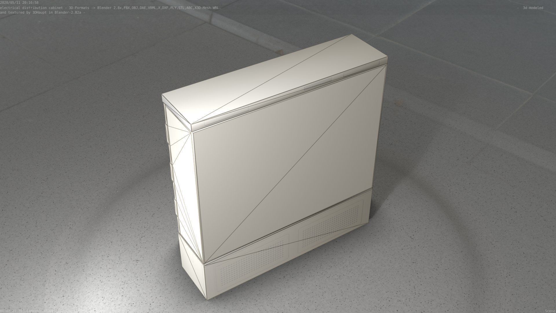 Electrical Distribution Cabinet 35 Low-poly 3D model_10