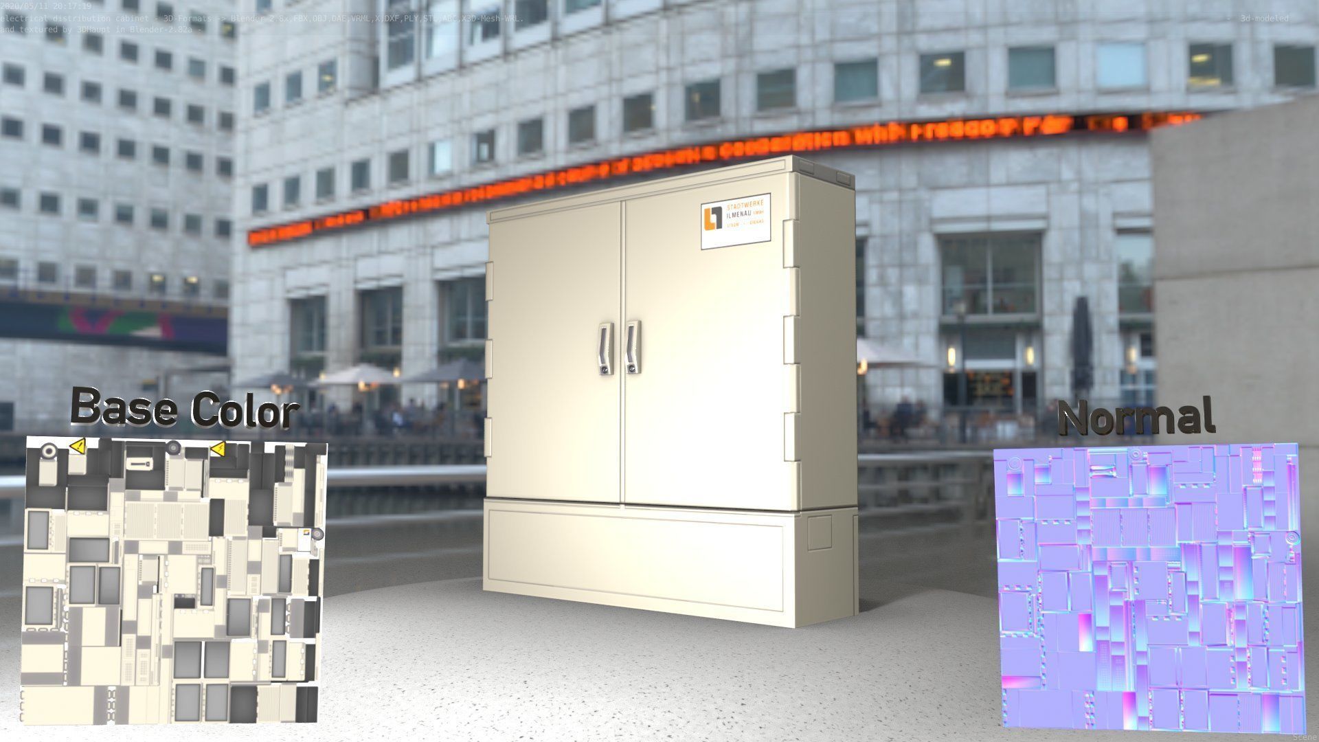 Electrical Distribution Cabinet 35 Low-poly 3D model_1