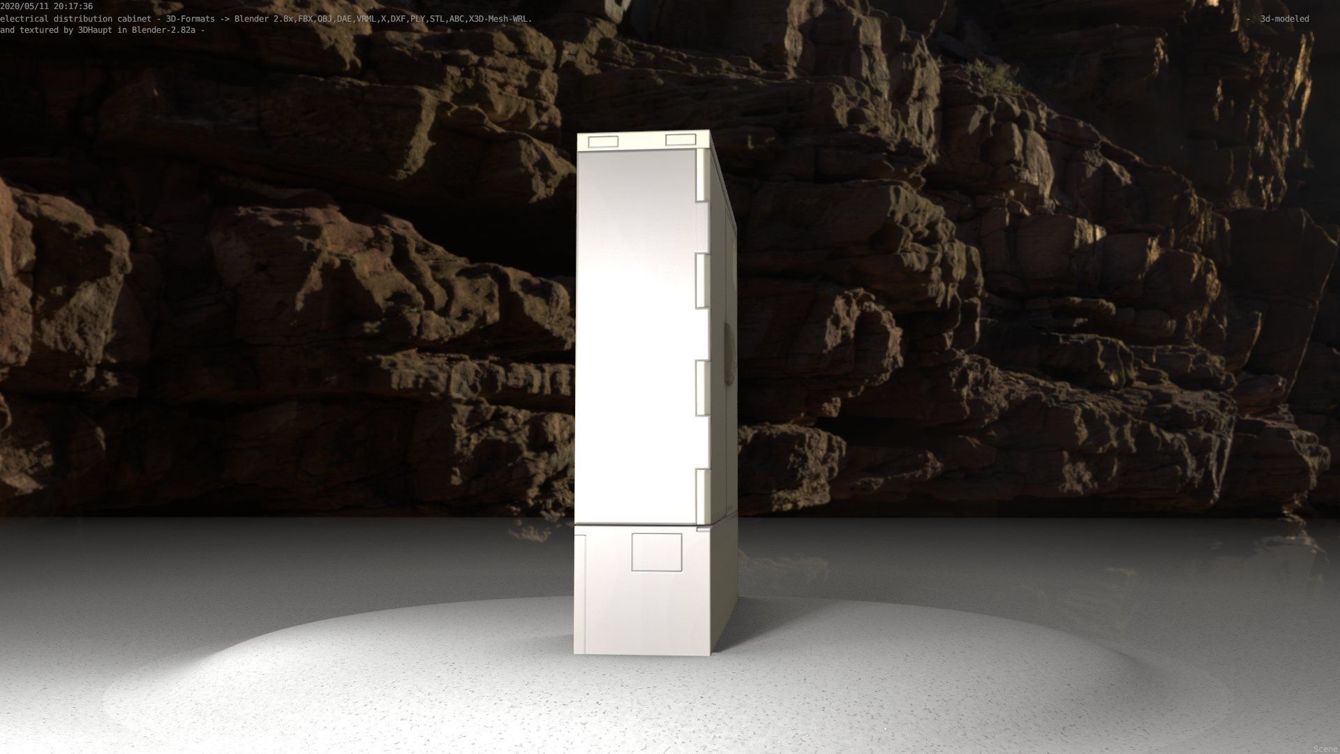 Electrical Distribution Cabinet 35 Low-poly 3D model_50